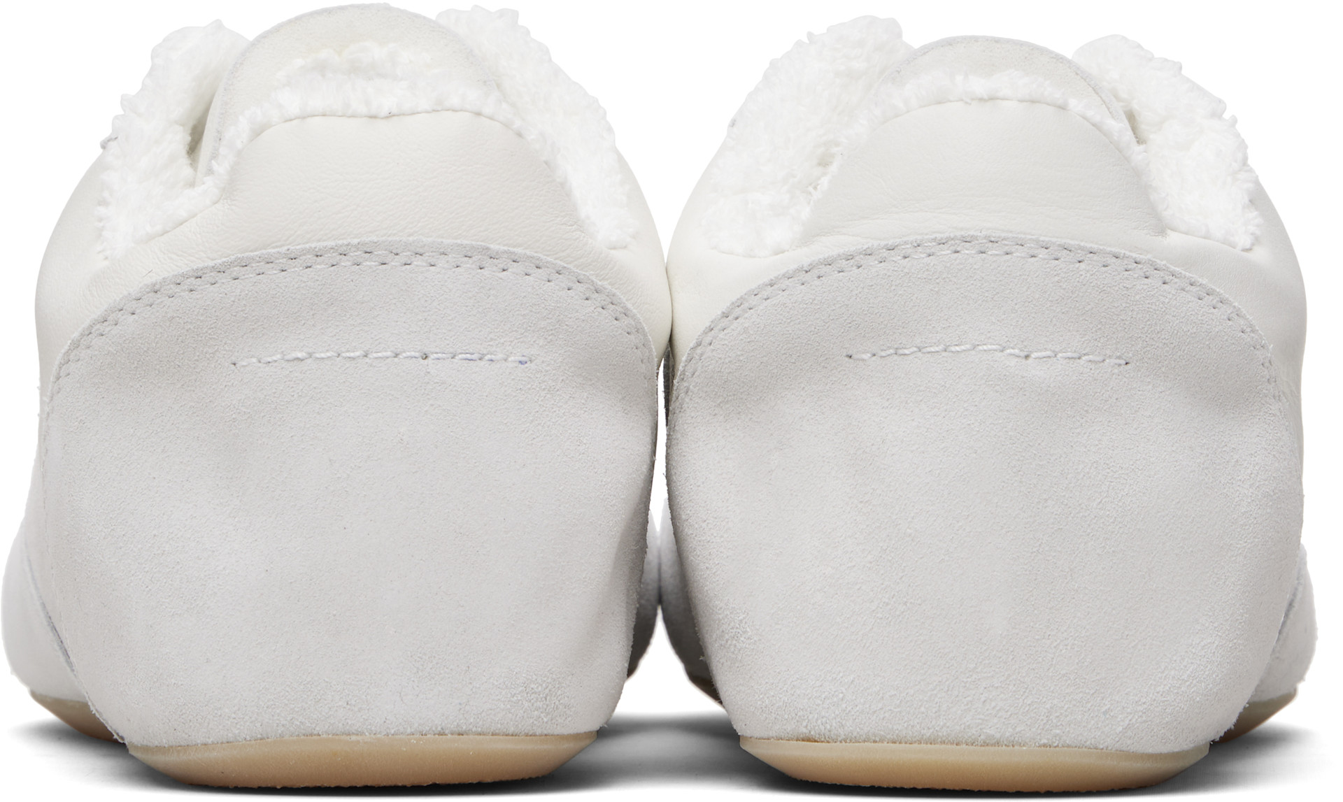 MM6 Maison Margiela: White & Gray Anatomic Sneakers | SSENSE