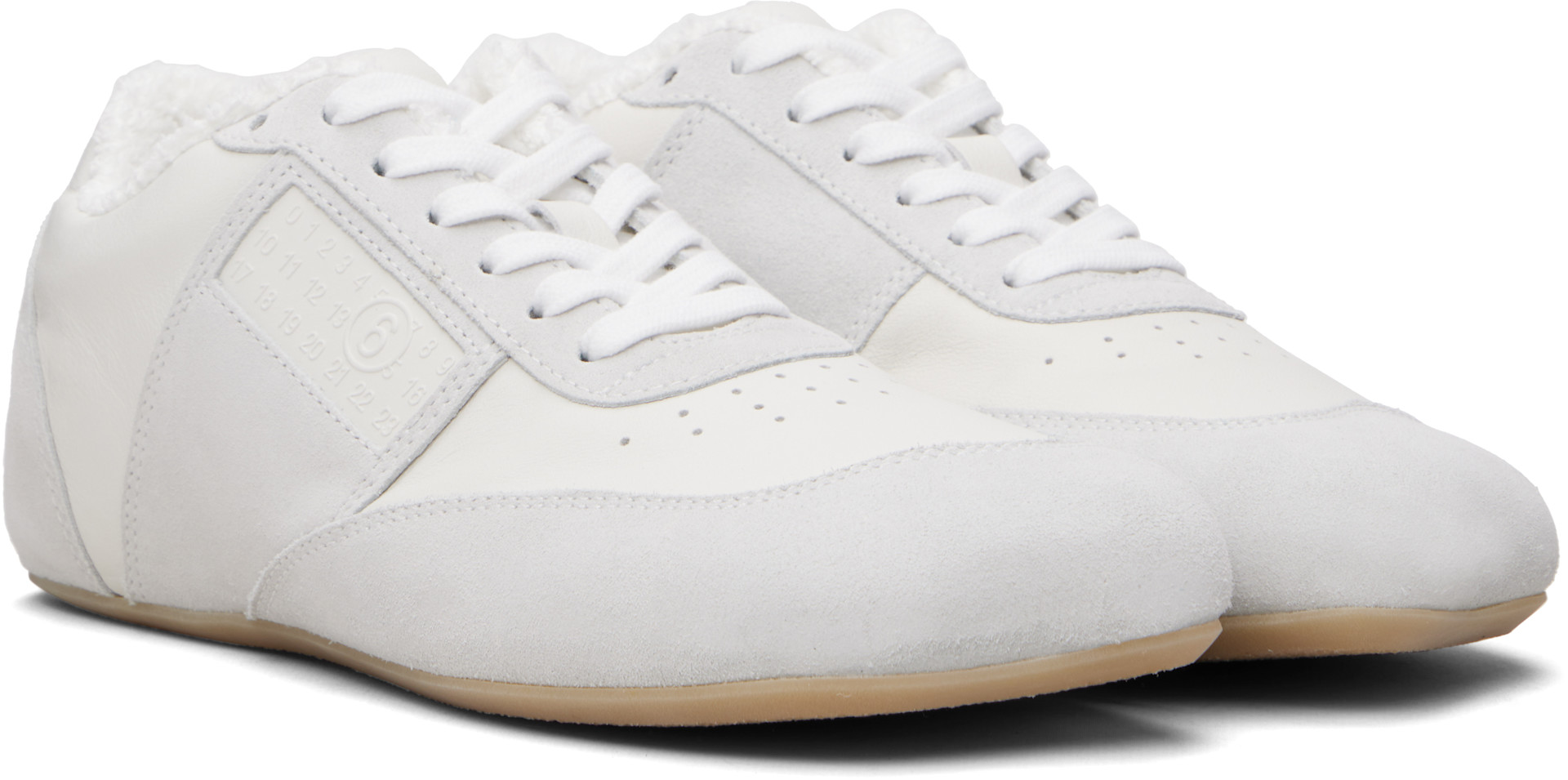MM6 Maison Margiela - White & Gray Anatomic Sneakers