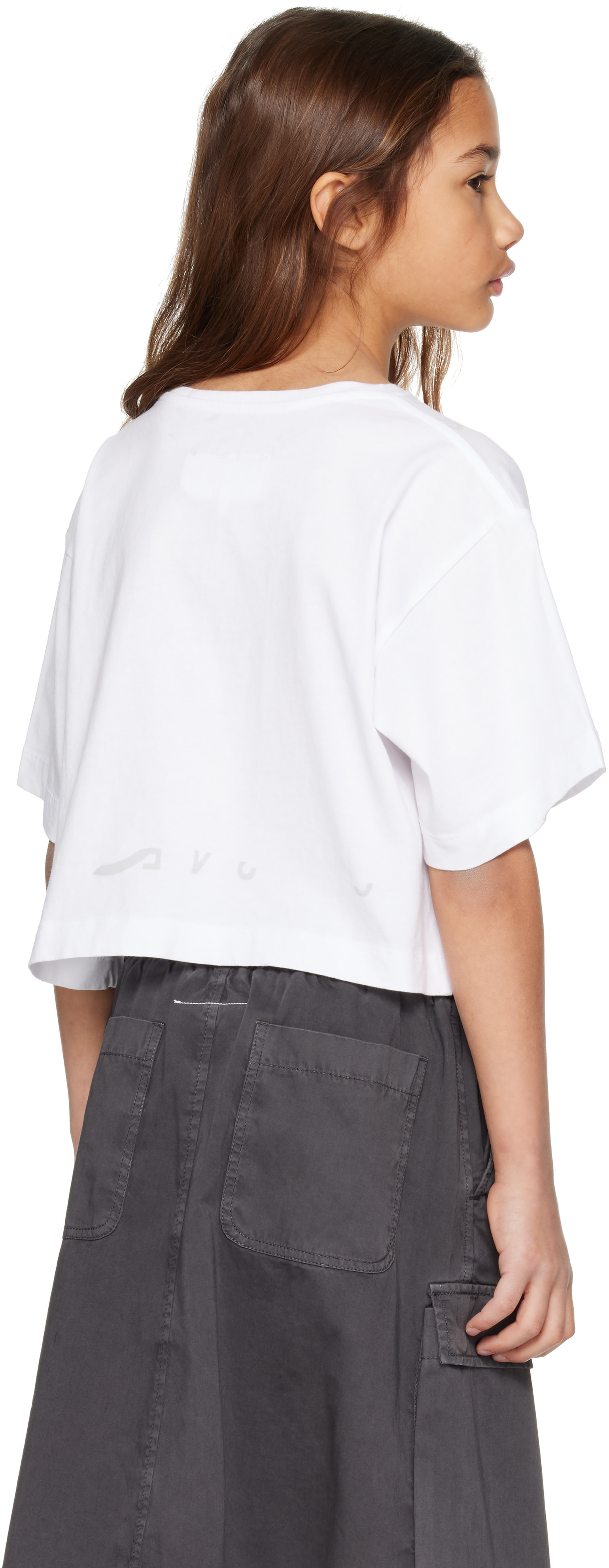 MM6 Maison Margiela: Kids White Printed-Logo T-shirt | SSENSE Taiwan