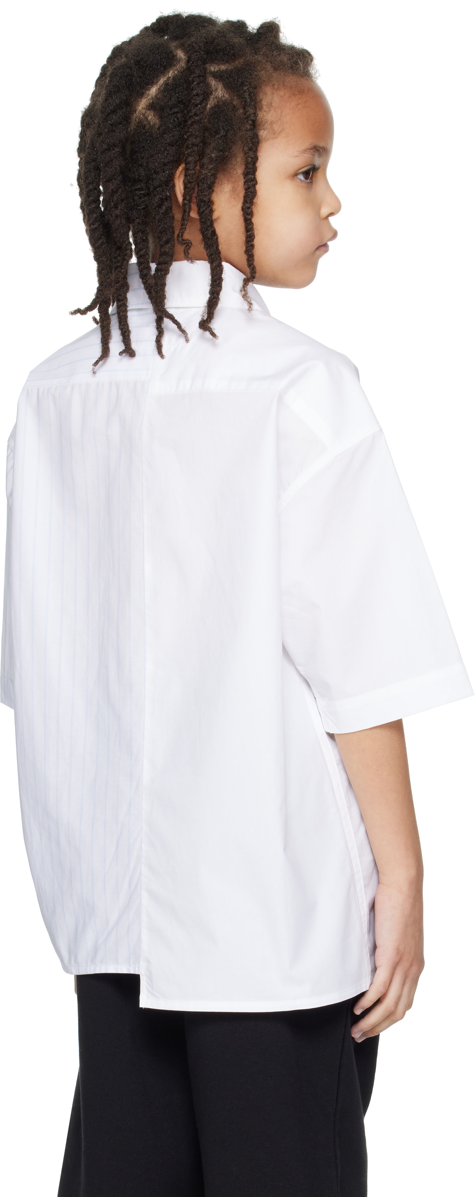 MM6 Maison Margiela: Kids White Logo Shirt | SSENSE Vietnam