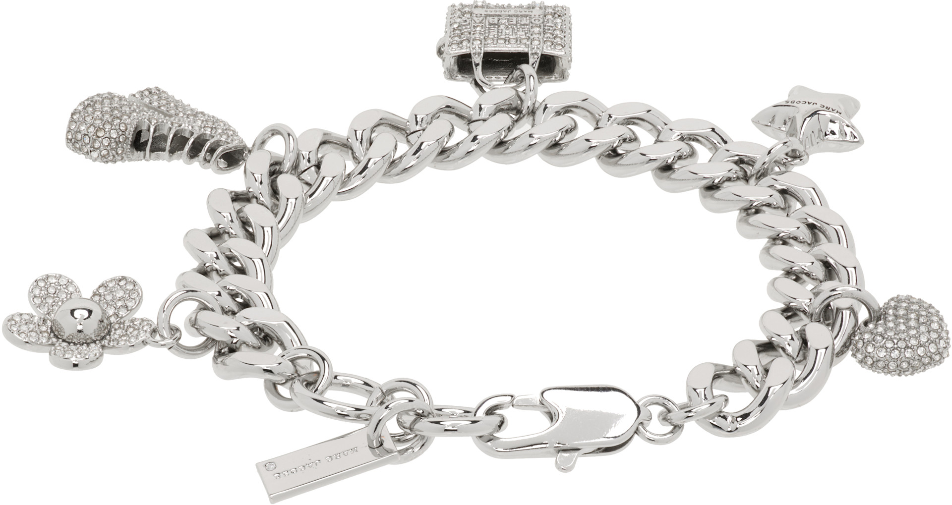Marc Jacobs: 'The Pave Mini Icon Charm' Bracelet | SSENSE