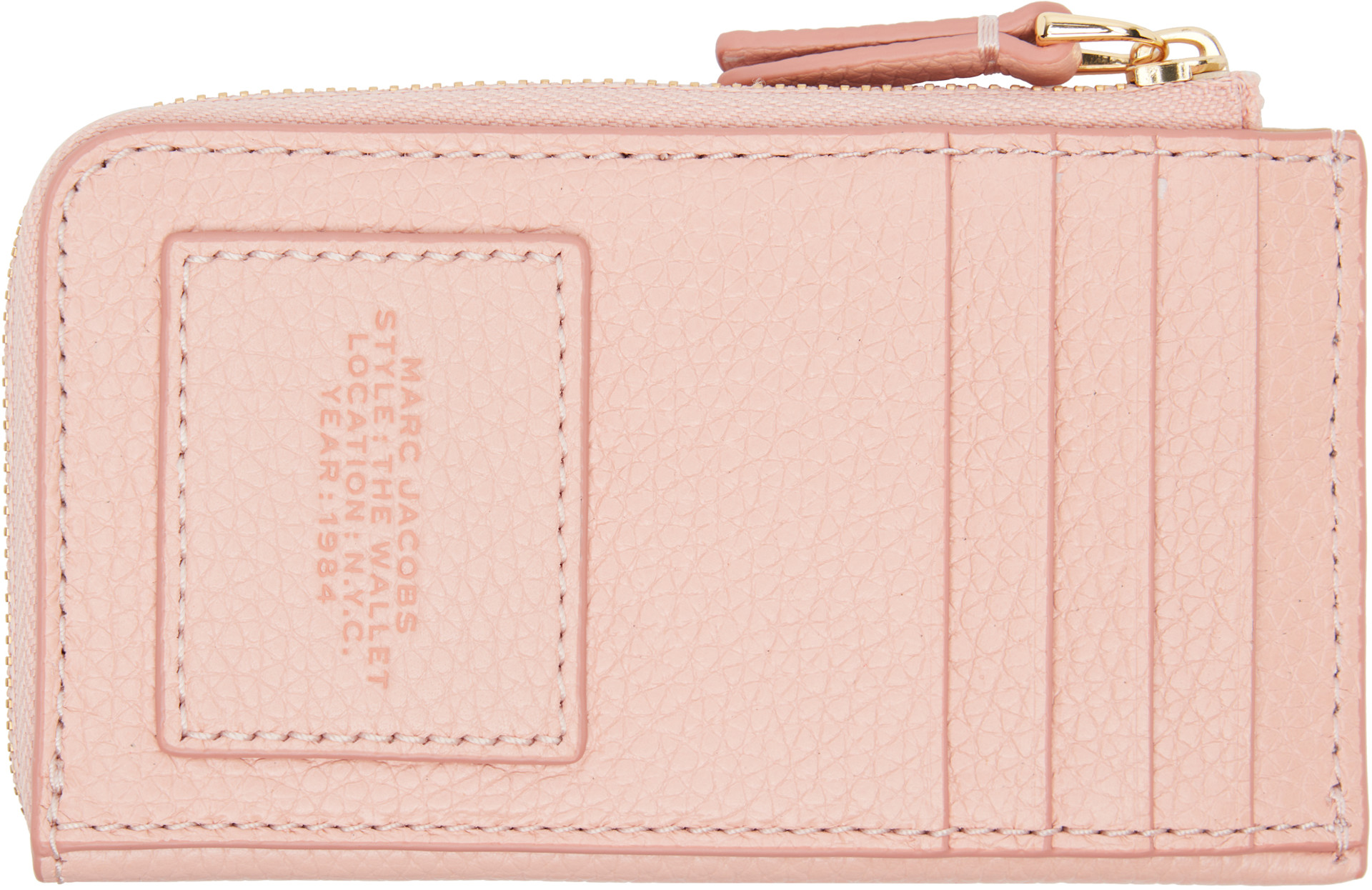Marc Jacobs: Pink 'The Leather Top Zip Multi' Wallet | SSENSE