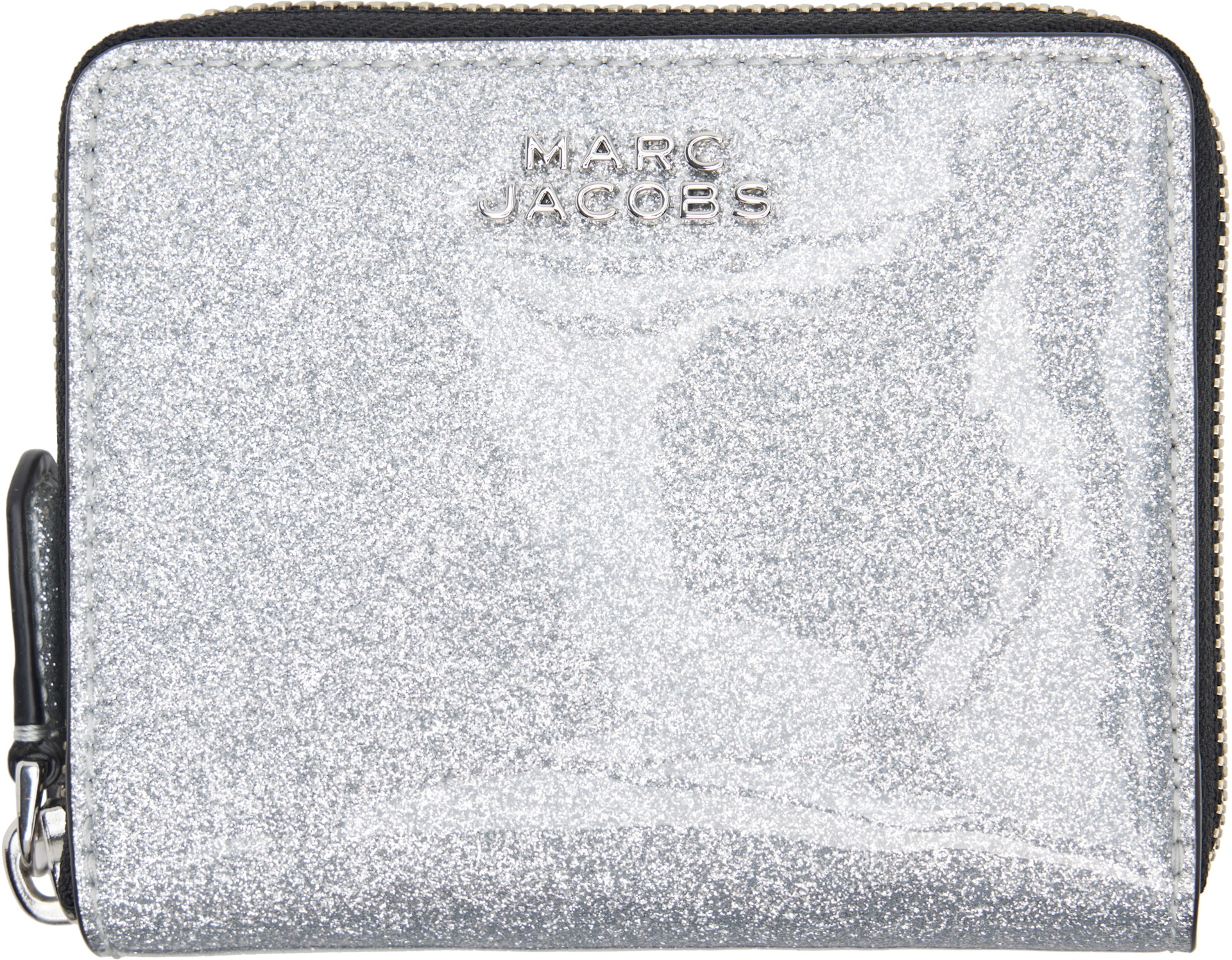 Marc Jacobs - Portefeuille compact argenté scintillant