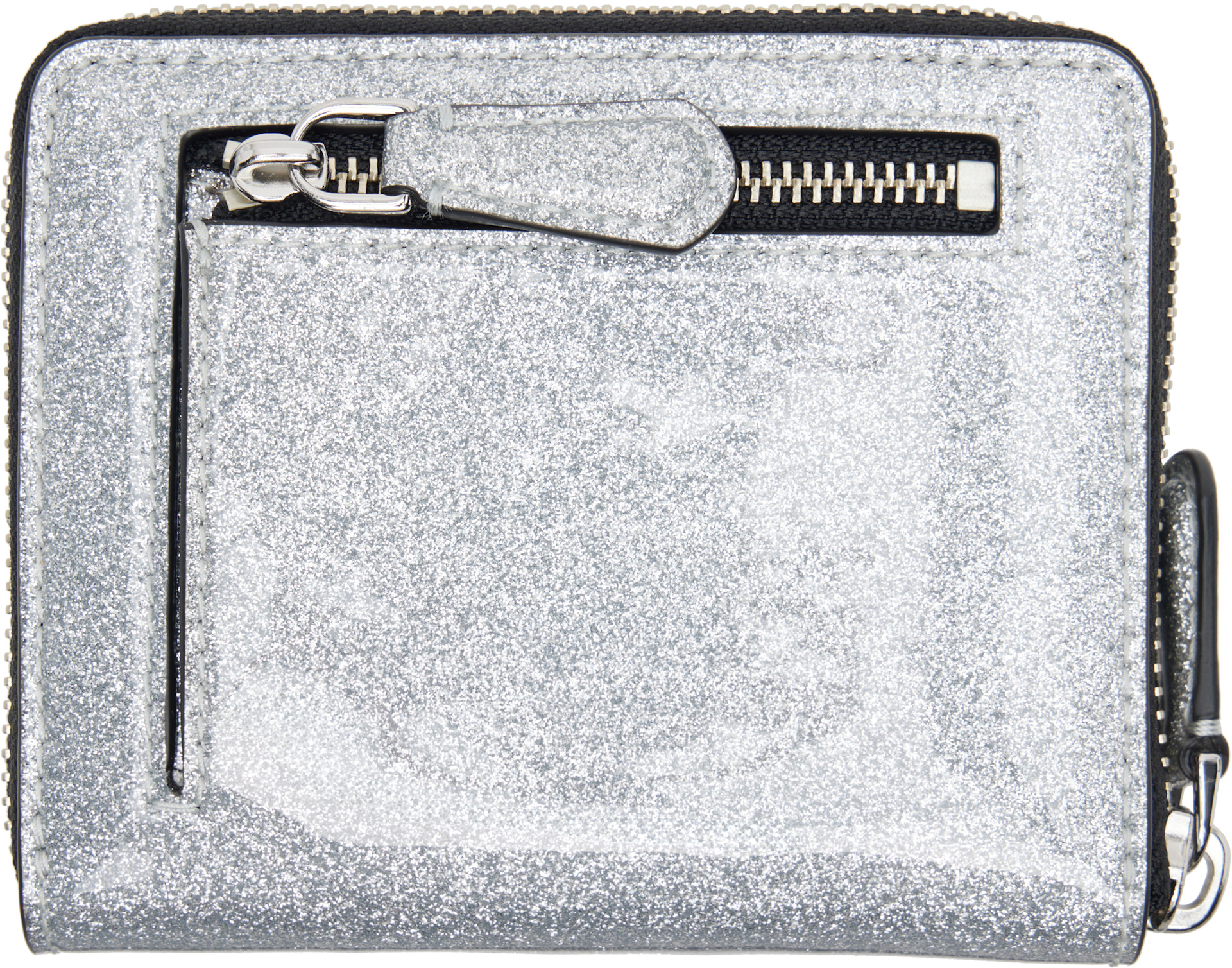 Marc Jacobs - Portefeuille compact argenté scintillant