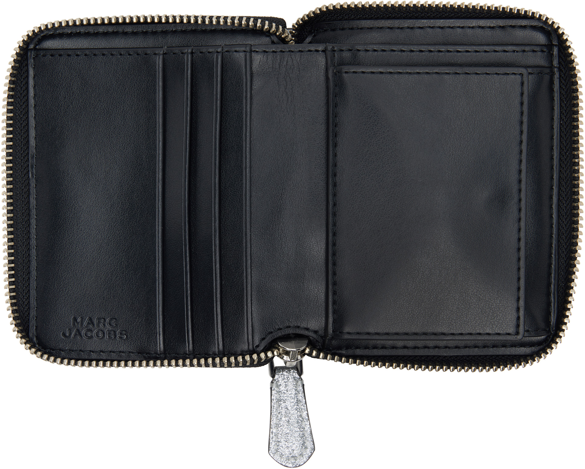 Marc Jacobs - Portefeuille compact argenté scintillant