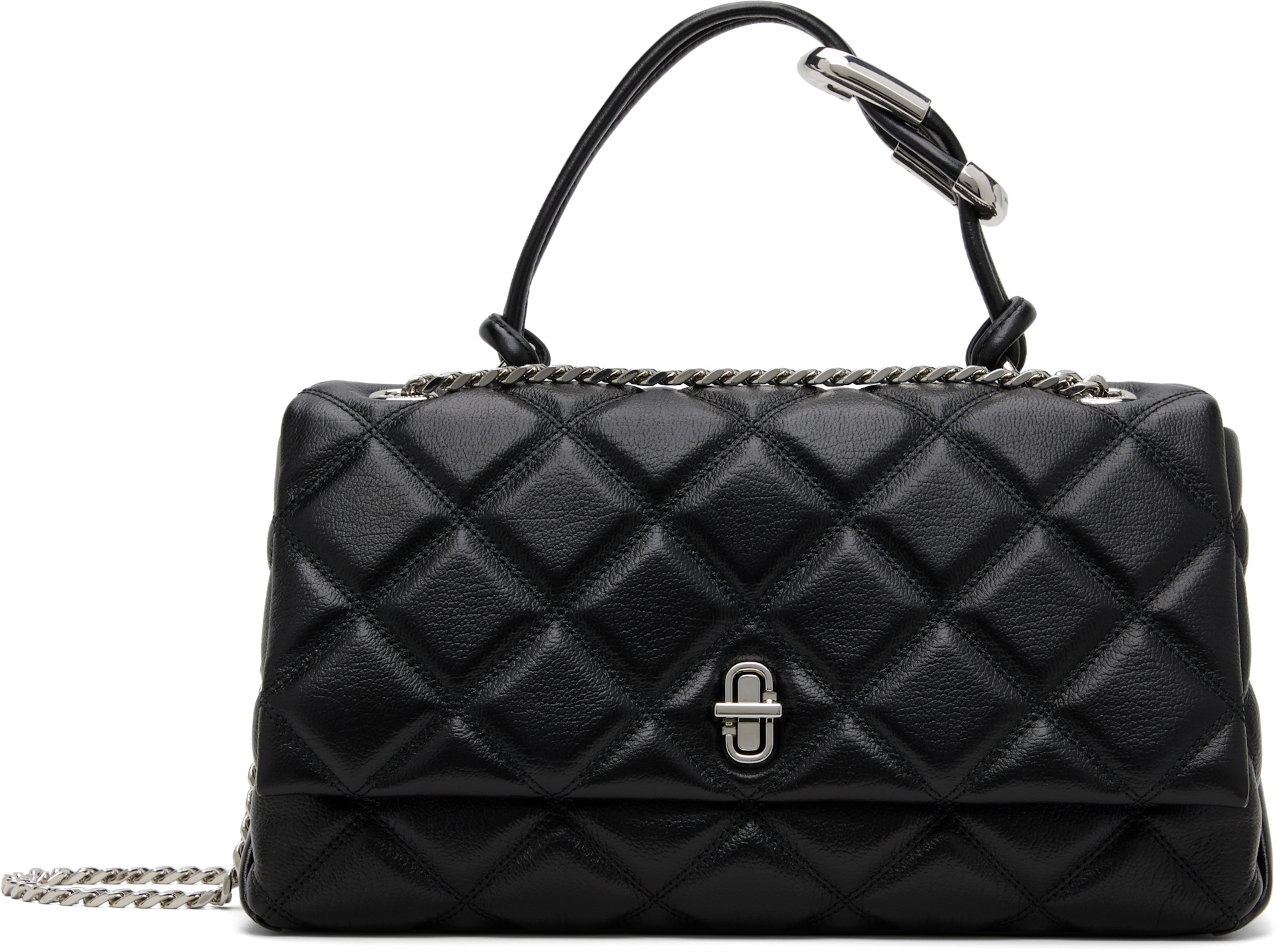 Marc Jacobs: Black 'The Quilted Dual Convertible' Shoulder Bag