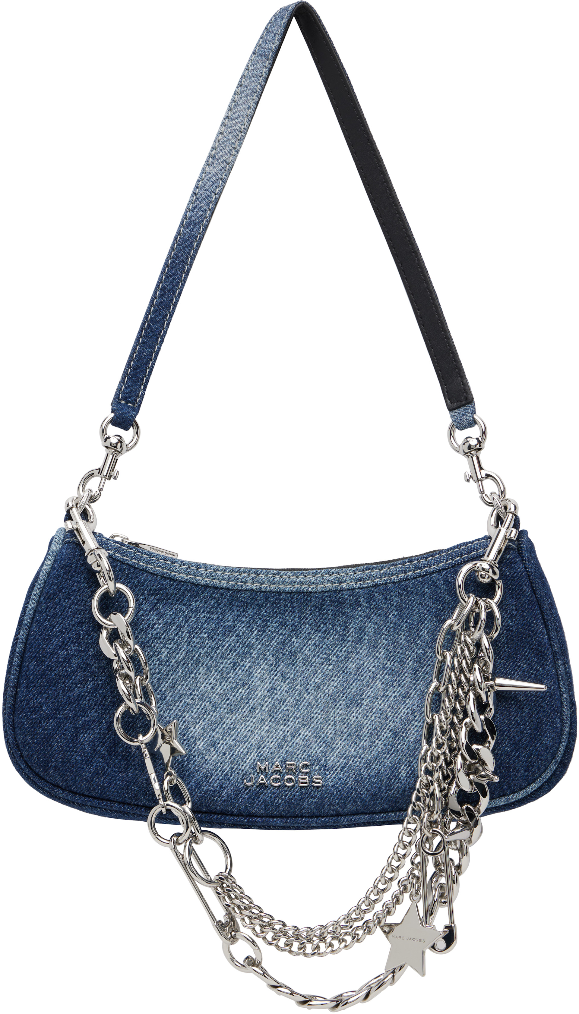 Marc Jacobs: ブルー 'The Faded Denim Charm Shoulder' バッグ
