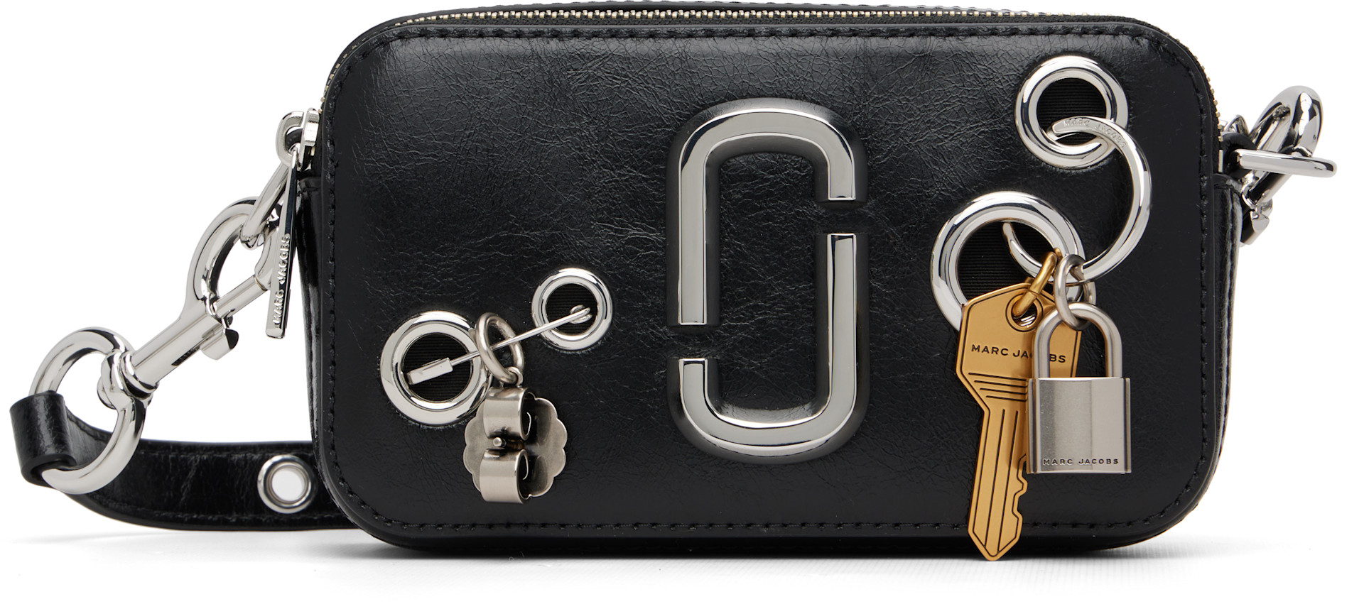 Marc Jacobs: Black 'The Grommet Charm Snapshot' Bag | SSENSE