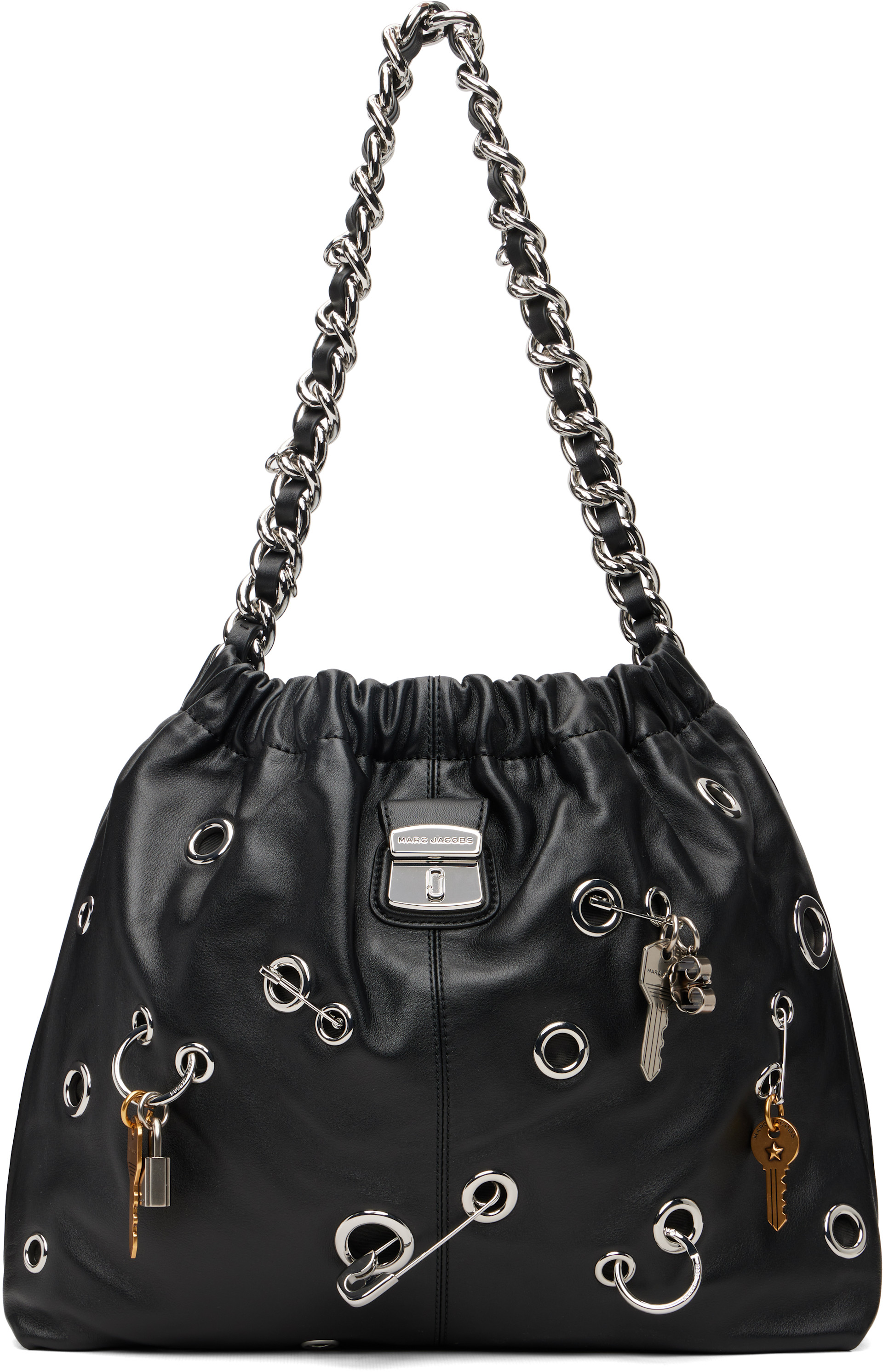 Marc Jacobs: ブラック 'The Grommet Charm Cristina' トートバッグ