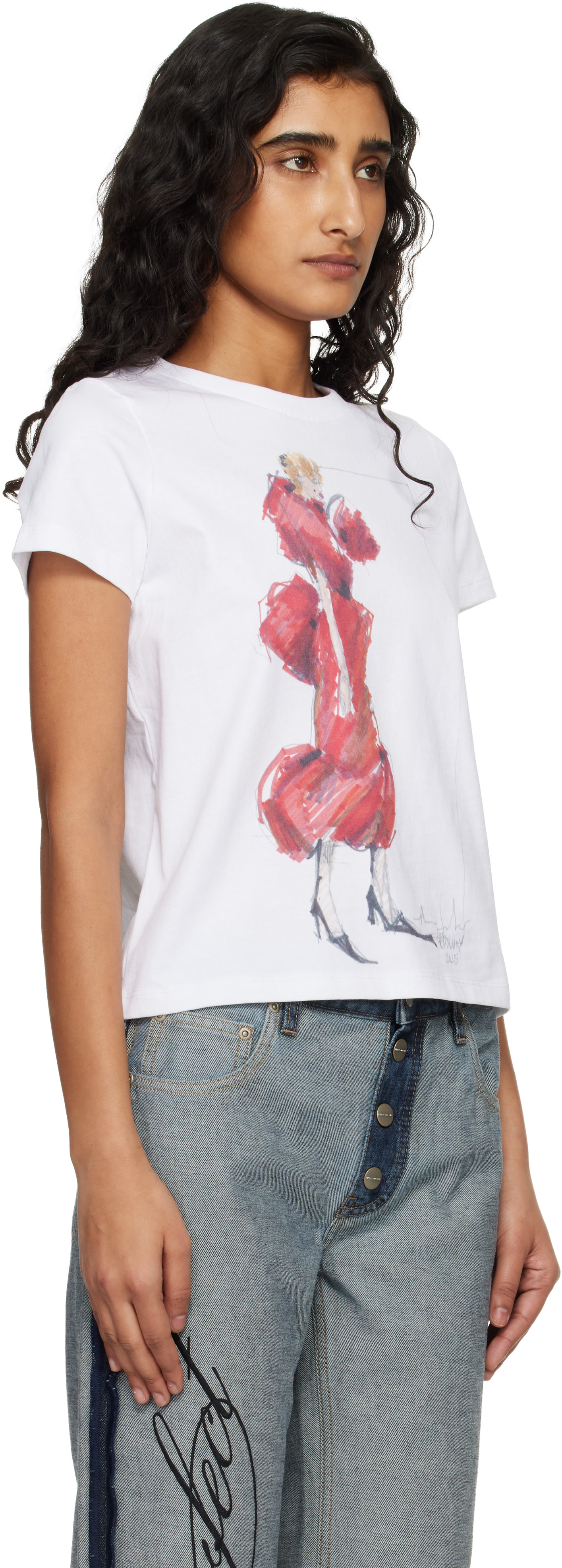 Marc Jacobs - Micro t-shirt 'Look 33' blanc