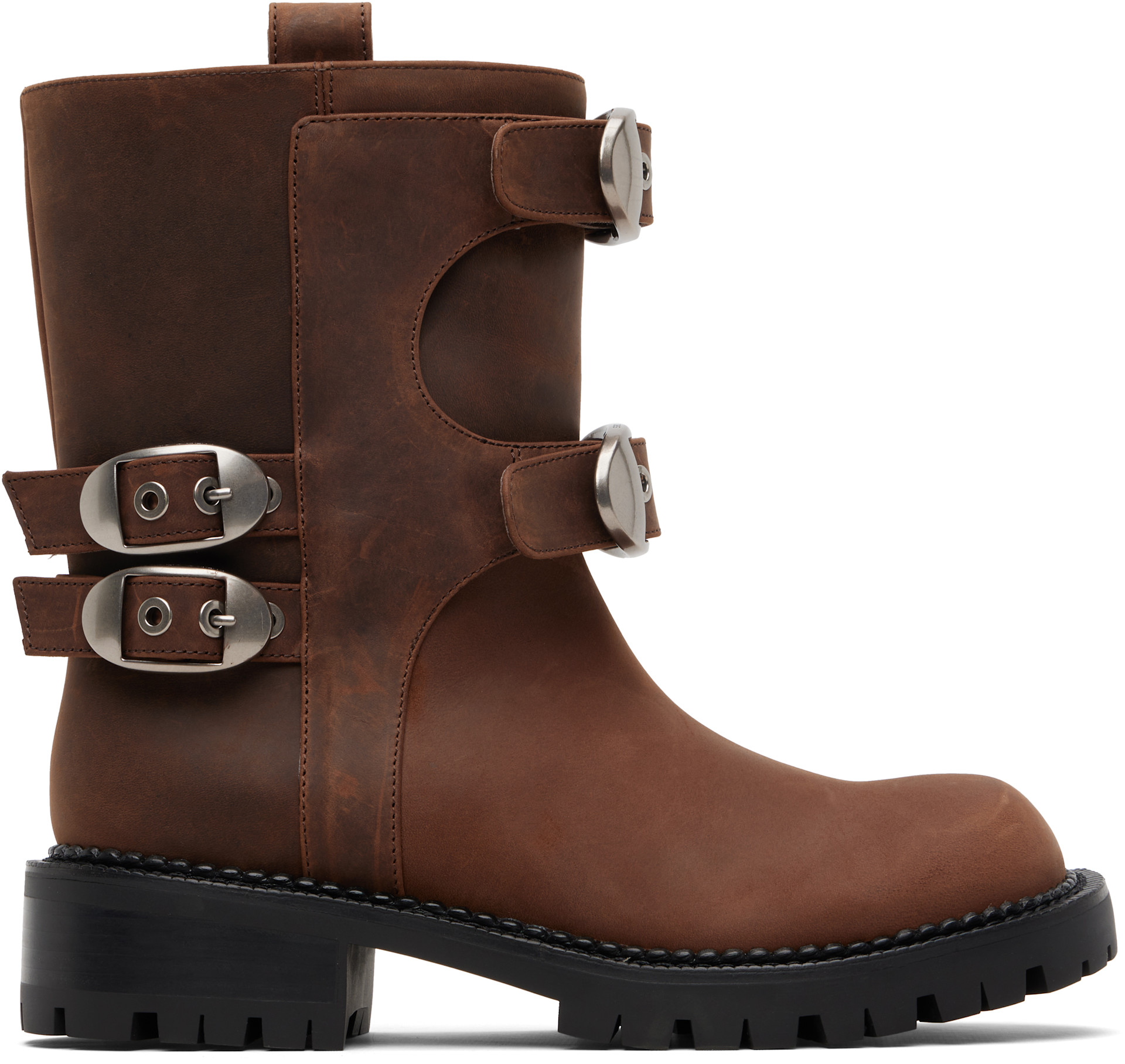Marc Jacobs - Bottes motard Kiki brunes