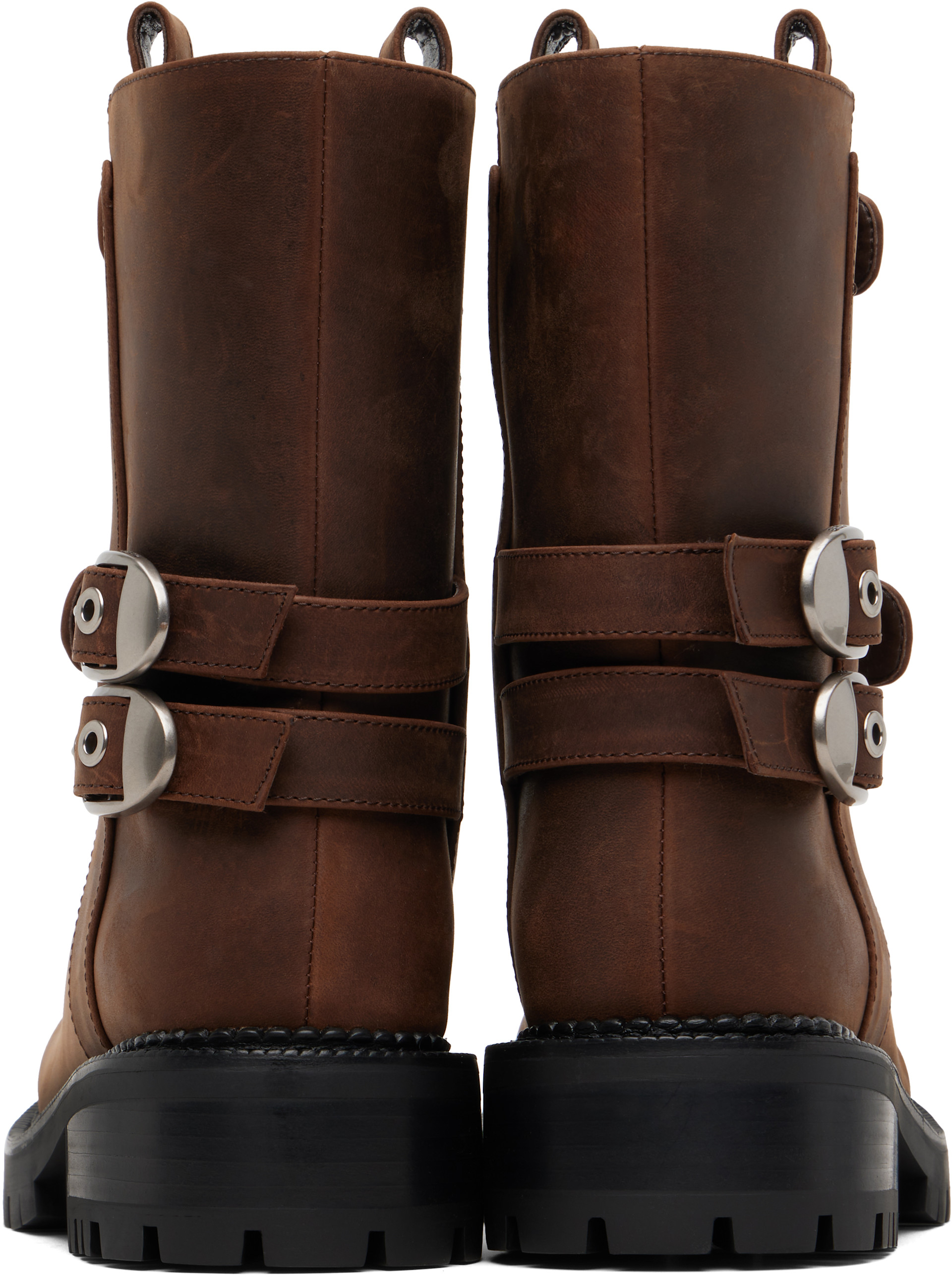 Marc Jacobs - Bottes motard Kiki brunes