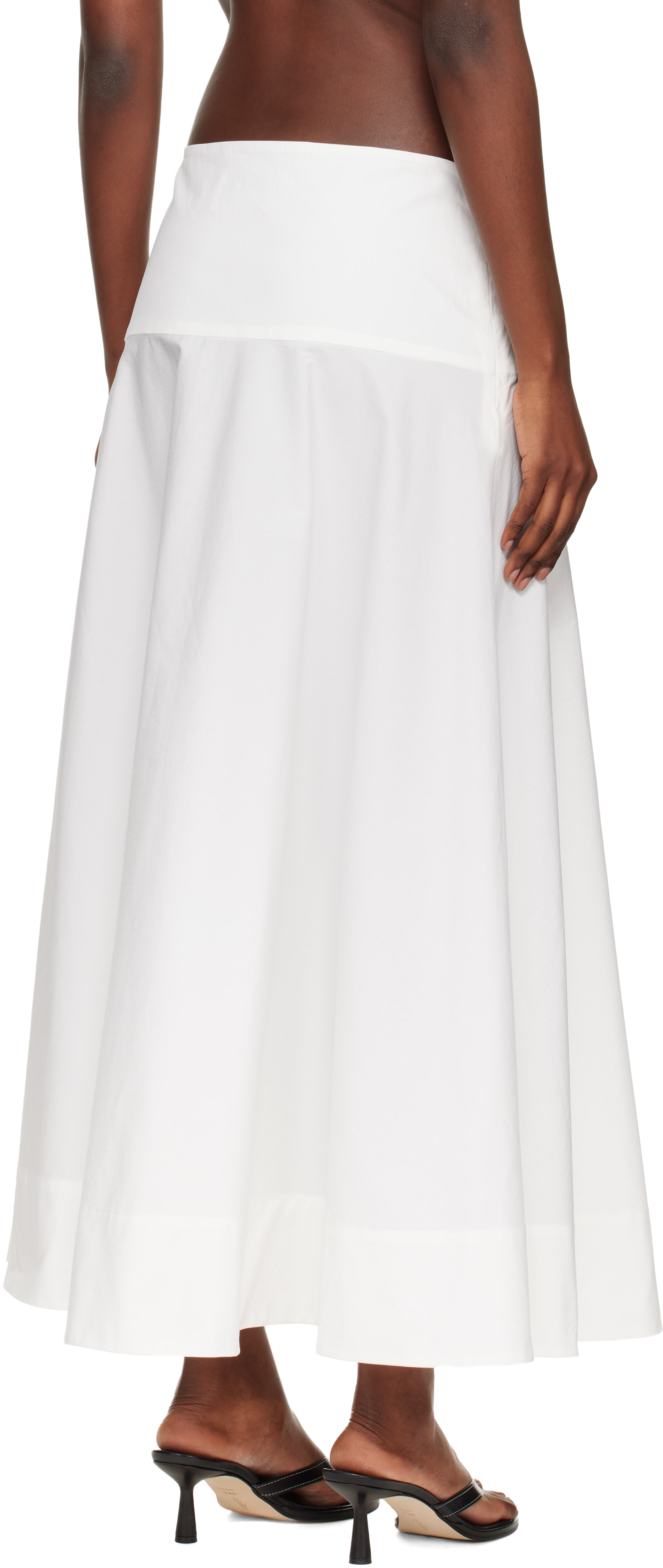 St. Agni - Jupe longue blanc en coton