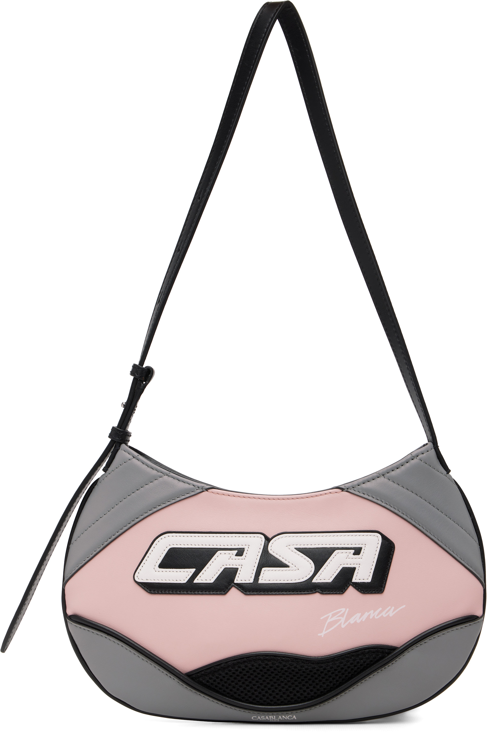 Casablanca: Pink Slim Biker Bag | SSENSE