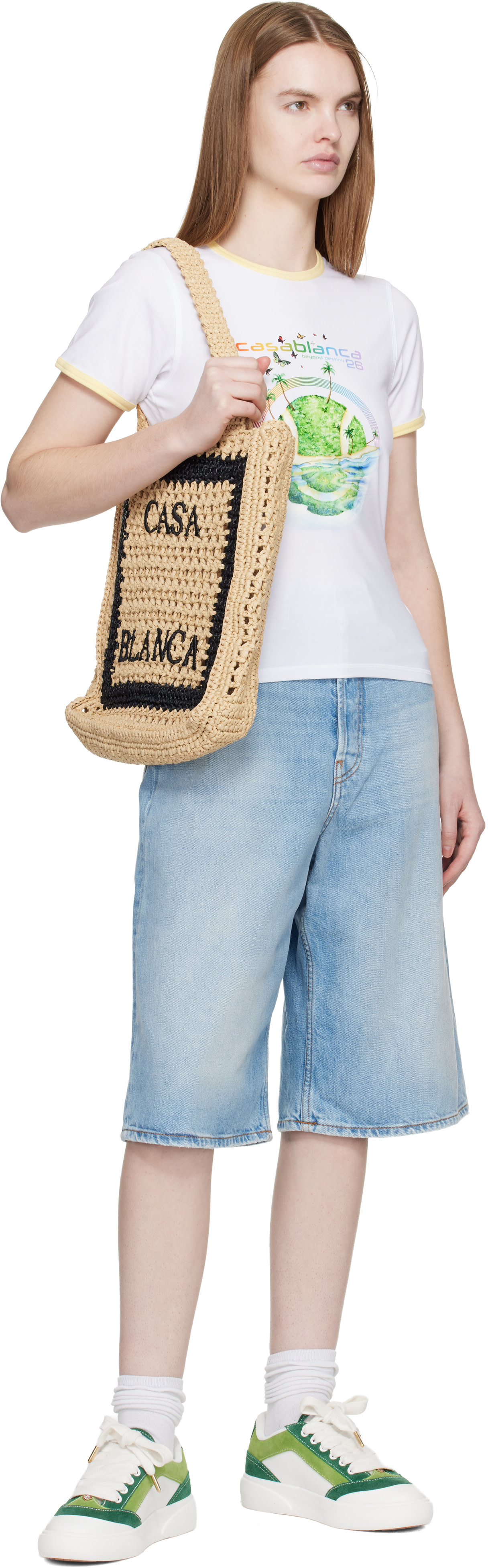 Casablanca - Baskets Del Mar blanc et vert