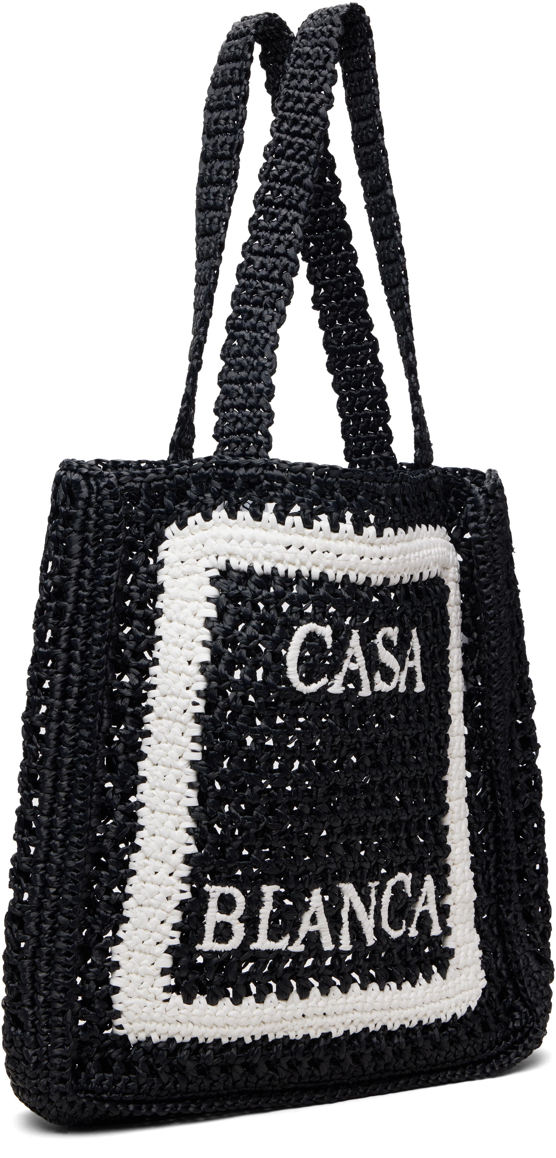 Casablanca - Cabas tissé noir