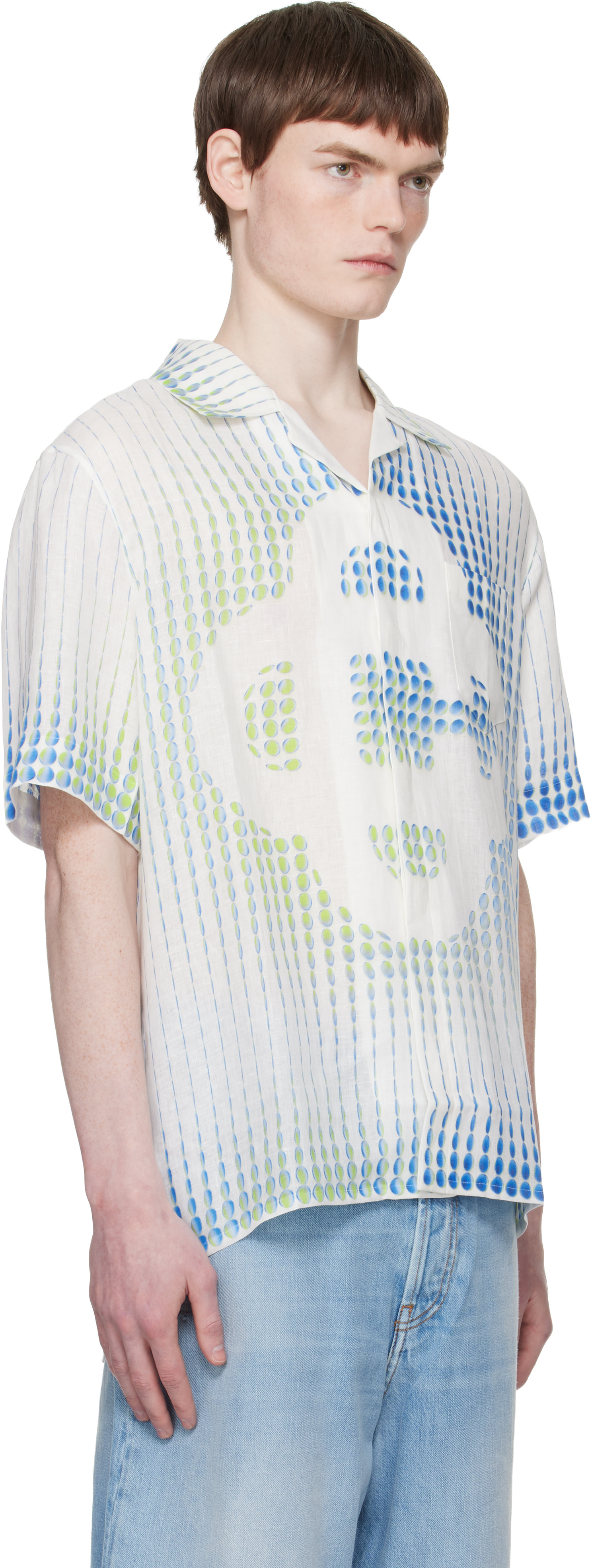 Casablanca: White Pills Cuban Collar Short Sleeve Shirt | SSENSE