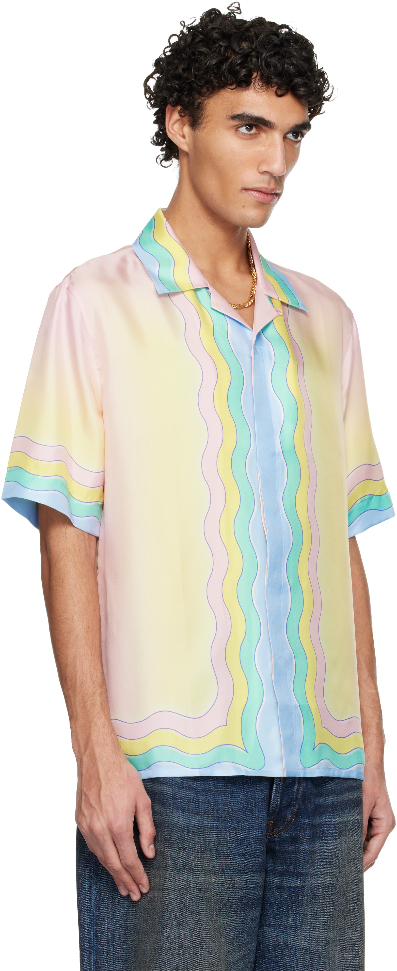 Casablanca: Pink & Yellow 'For The Love Of Dance' Short Sleeve Casablanca: Pink & Yellow 'For The Love Of Dance' Short Sleeve