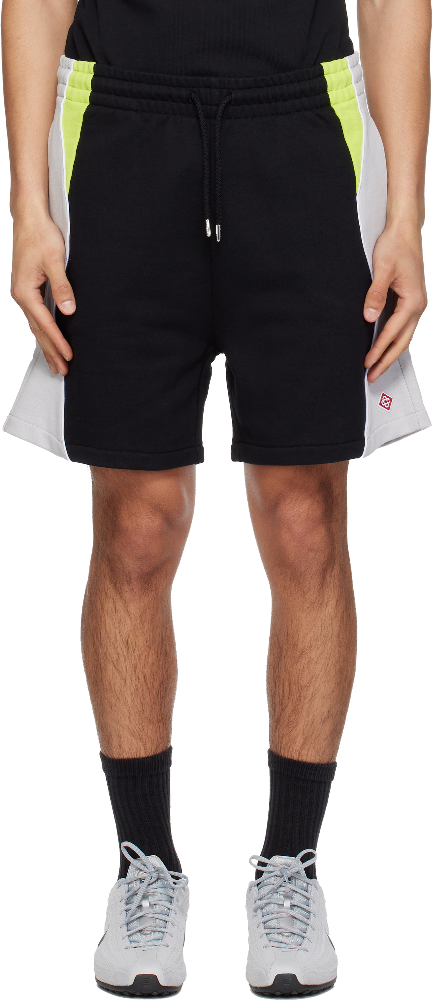 Casablanca - Black & Gray Colourblock Sweat Shorts