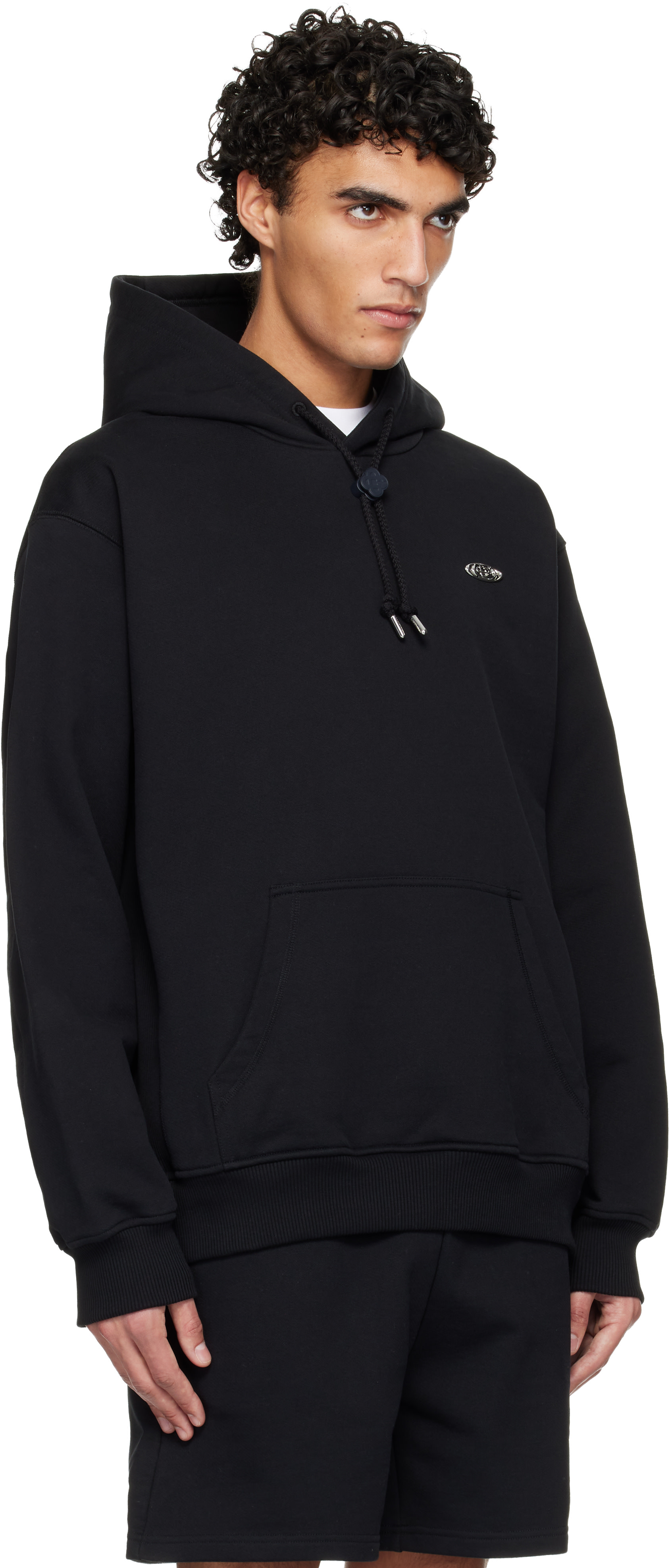 Casablanca - Pull à capuche noir à logo