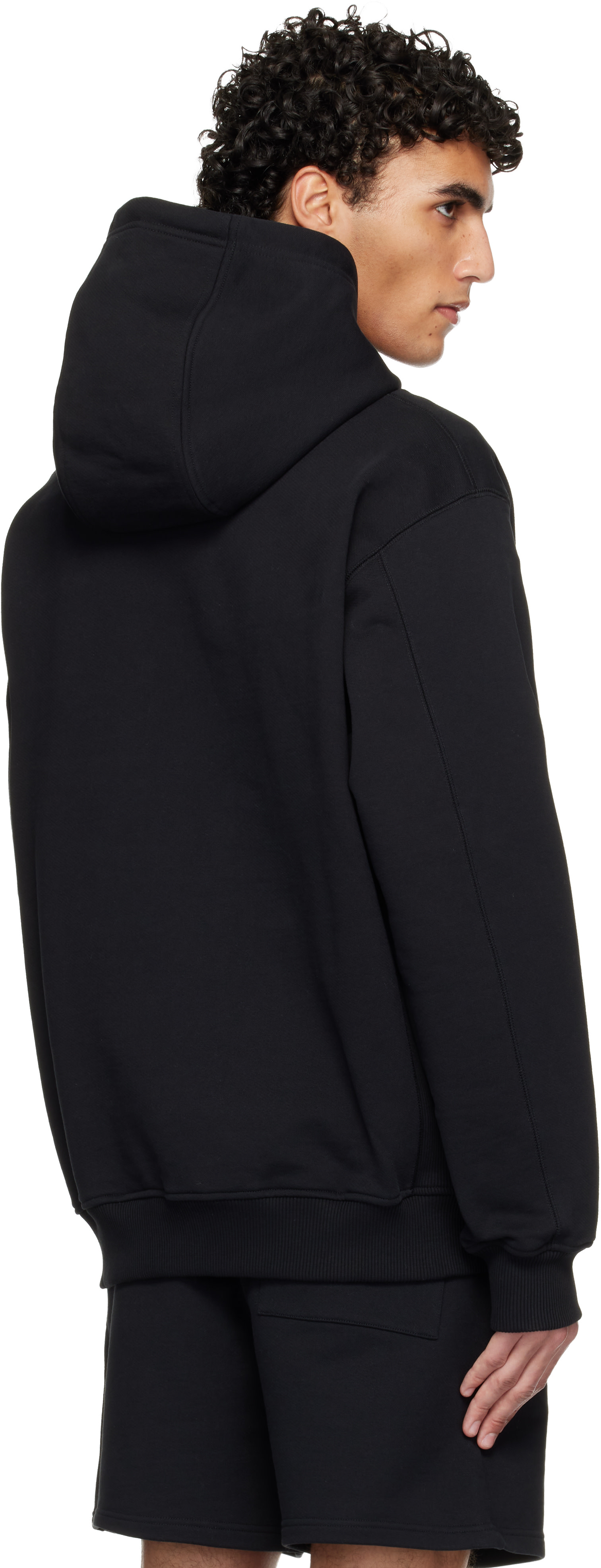 Casablanca - Pull à capuche noir à logo