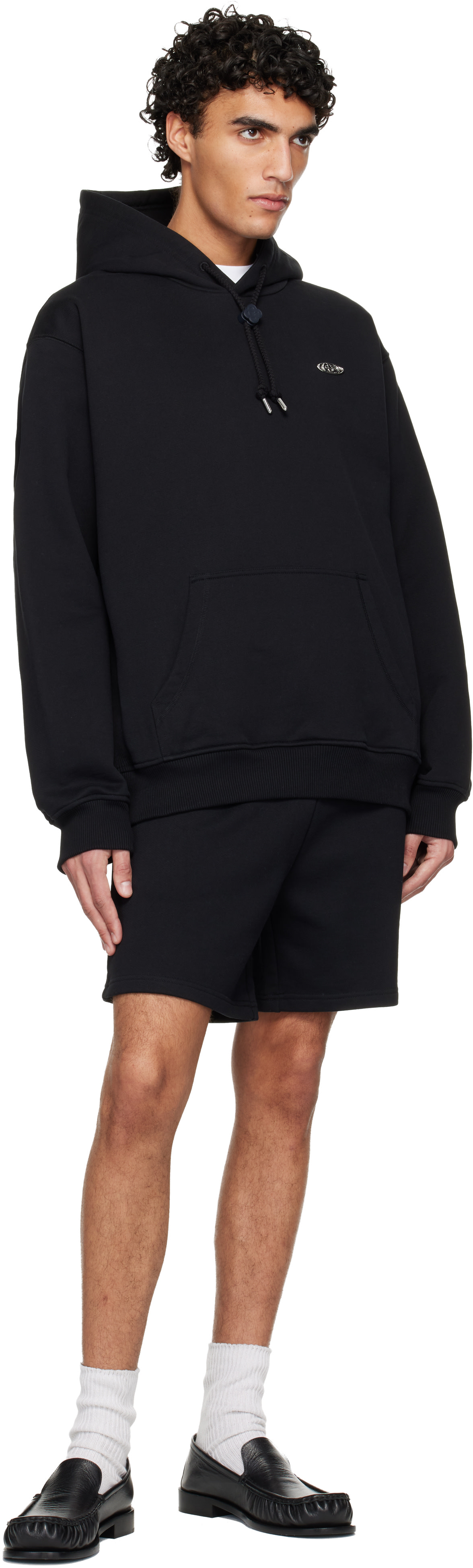 Casablanca - Pull à capuche noir à logo