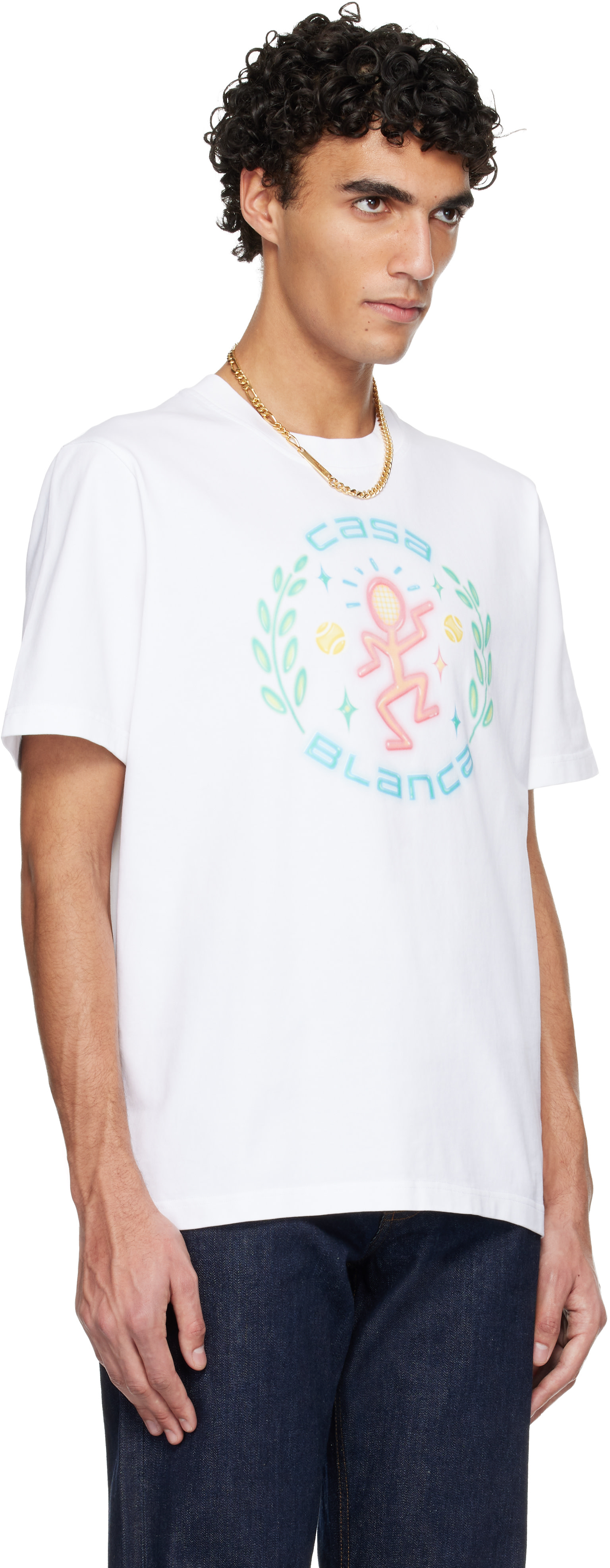 Casablanca: White Dance Joy Classic T-shirt | SSENSE