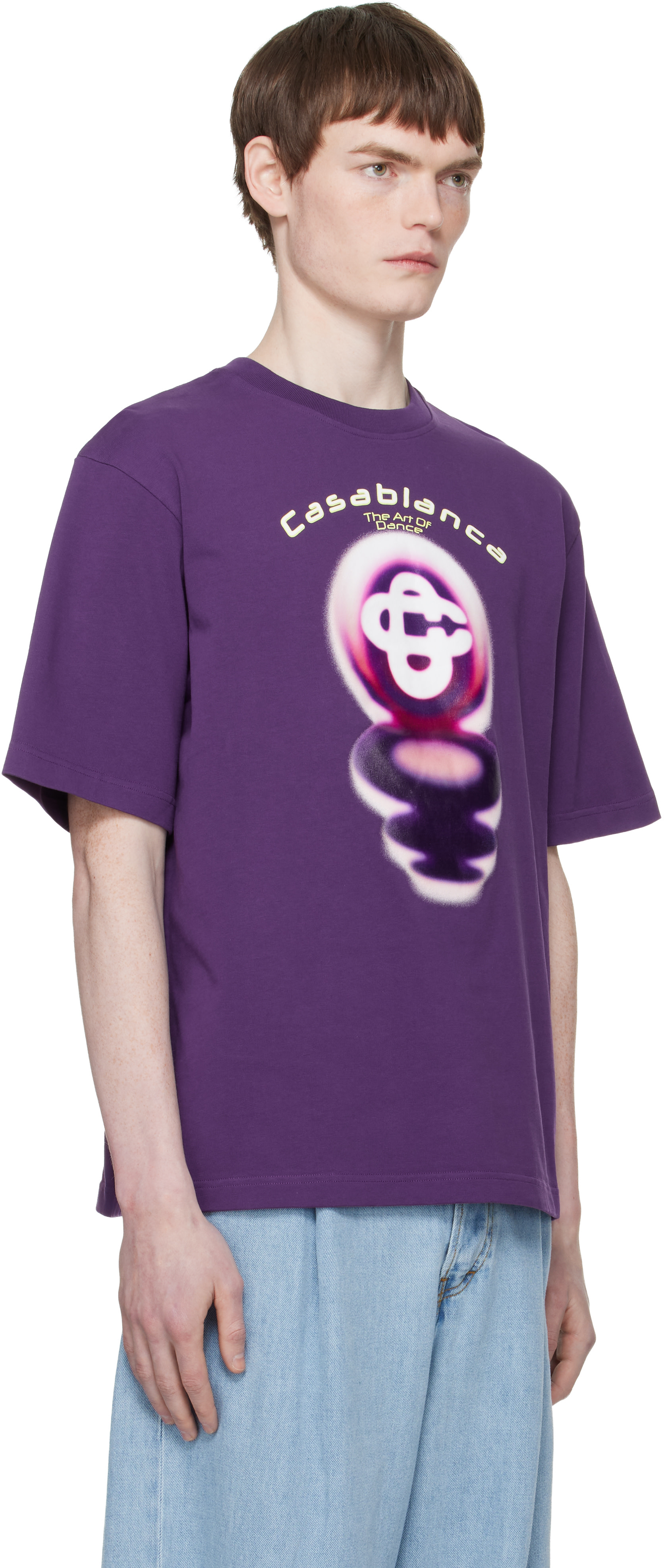 Casablanca: Purple 'The Art Of Dance' Oversized T-shirt | SSENSE