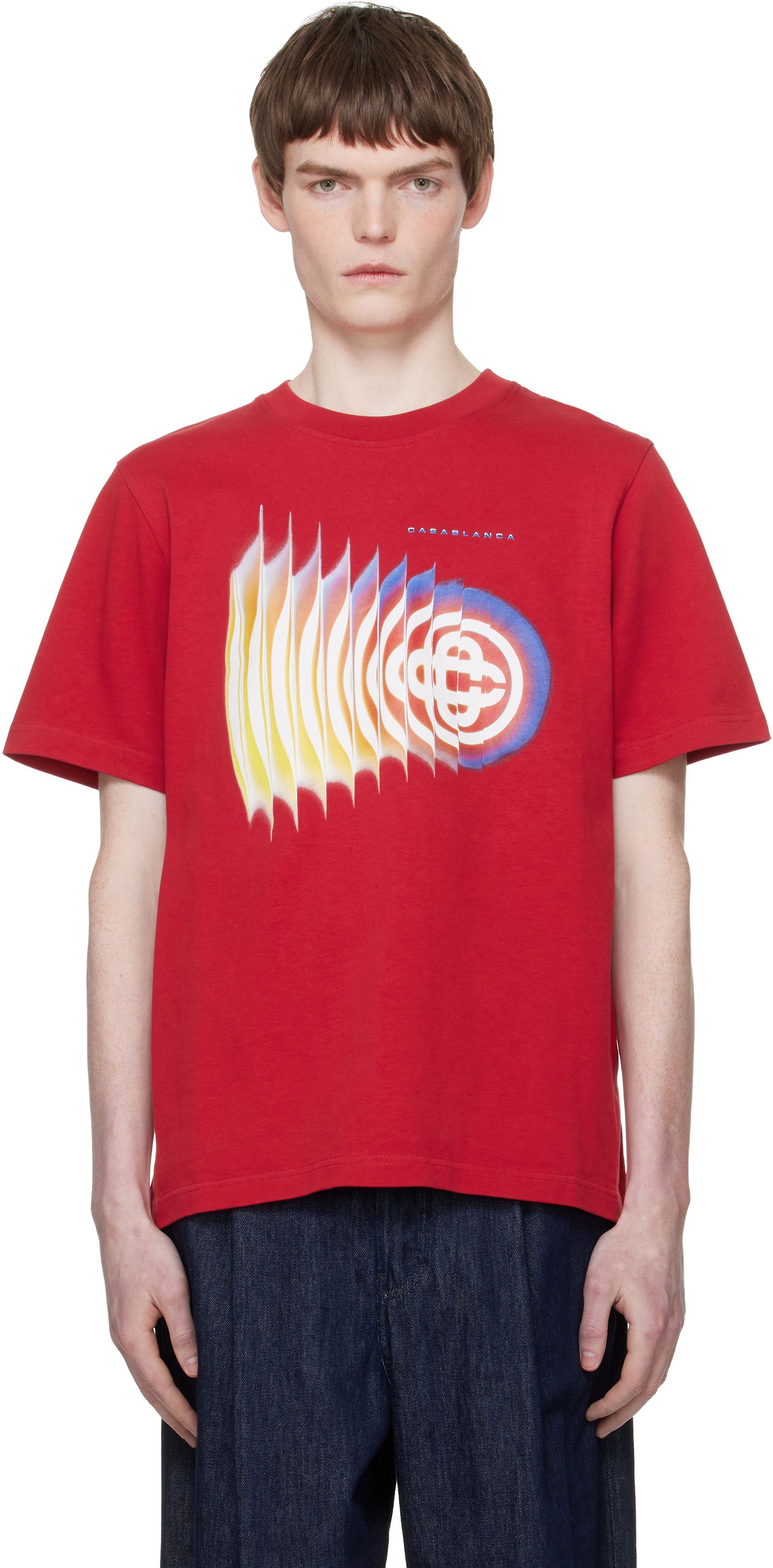 Casablanca - レッド Shockwave 半袖Tシャツ
