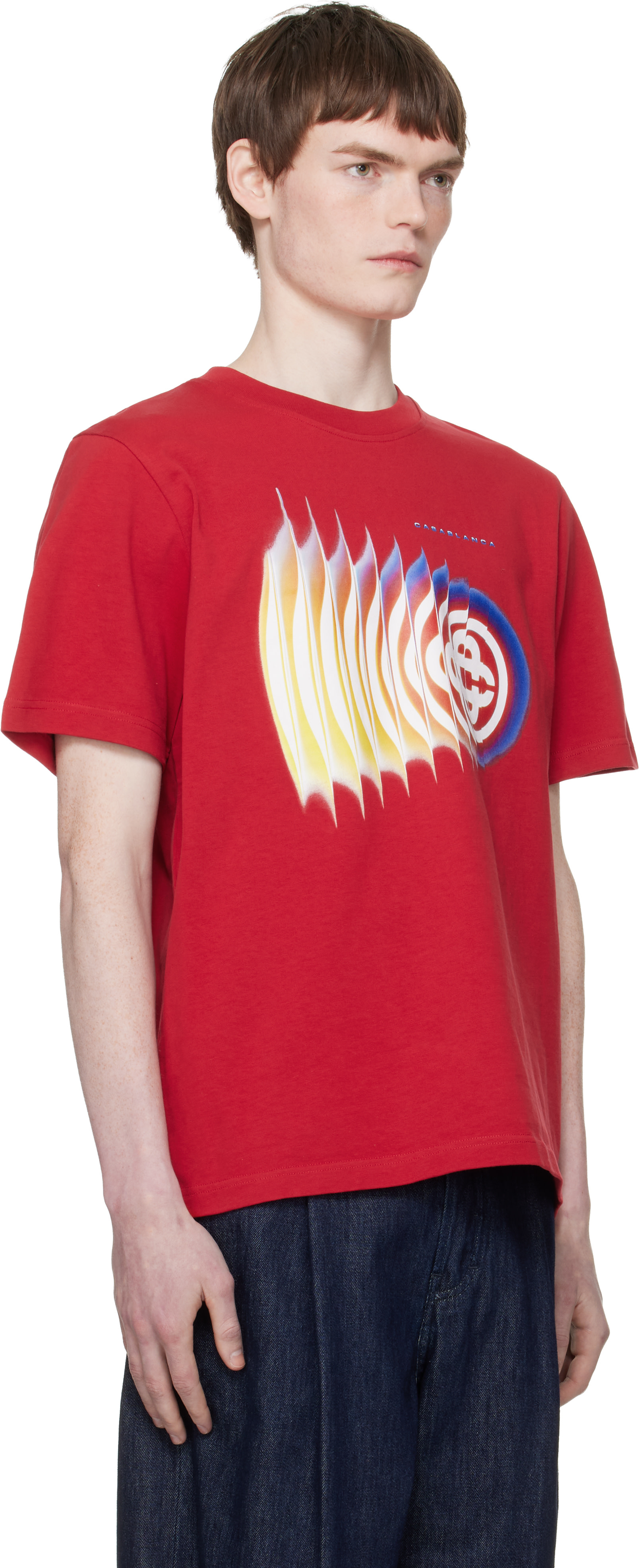 Casablanca - レッド Shockwave 半袖Tシャツ