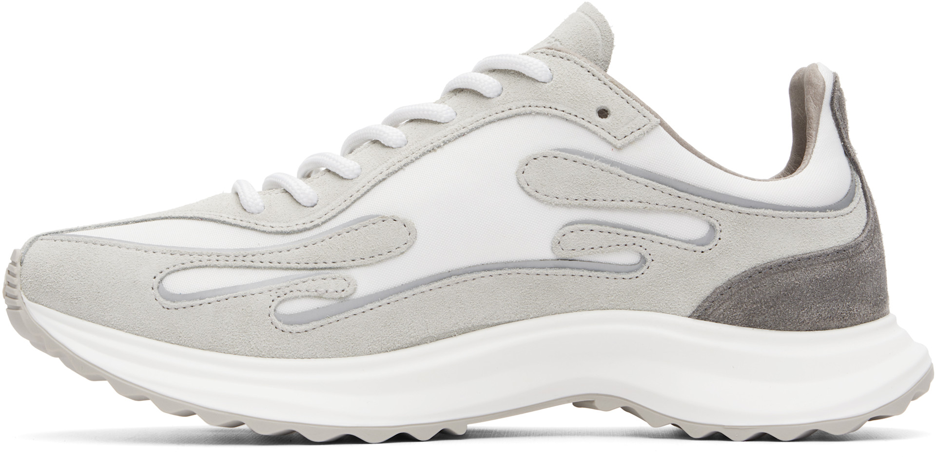 Casablanca: Off-White & Gray Stade Sneakers | SSENSE