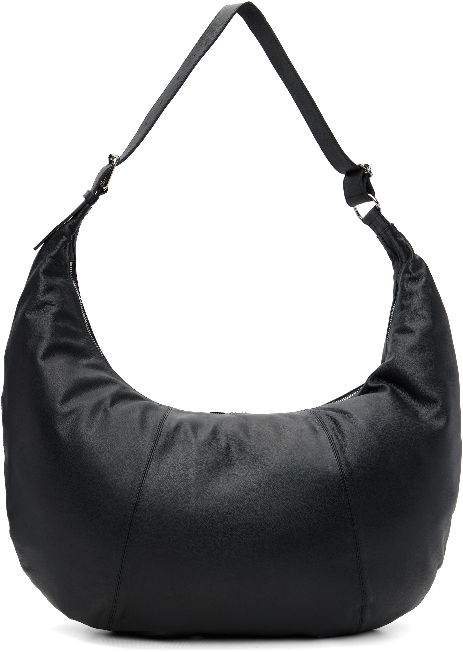 YOKE: Black Calf Leather Circle Bag | SSENSE