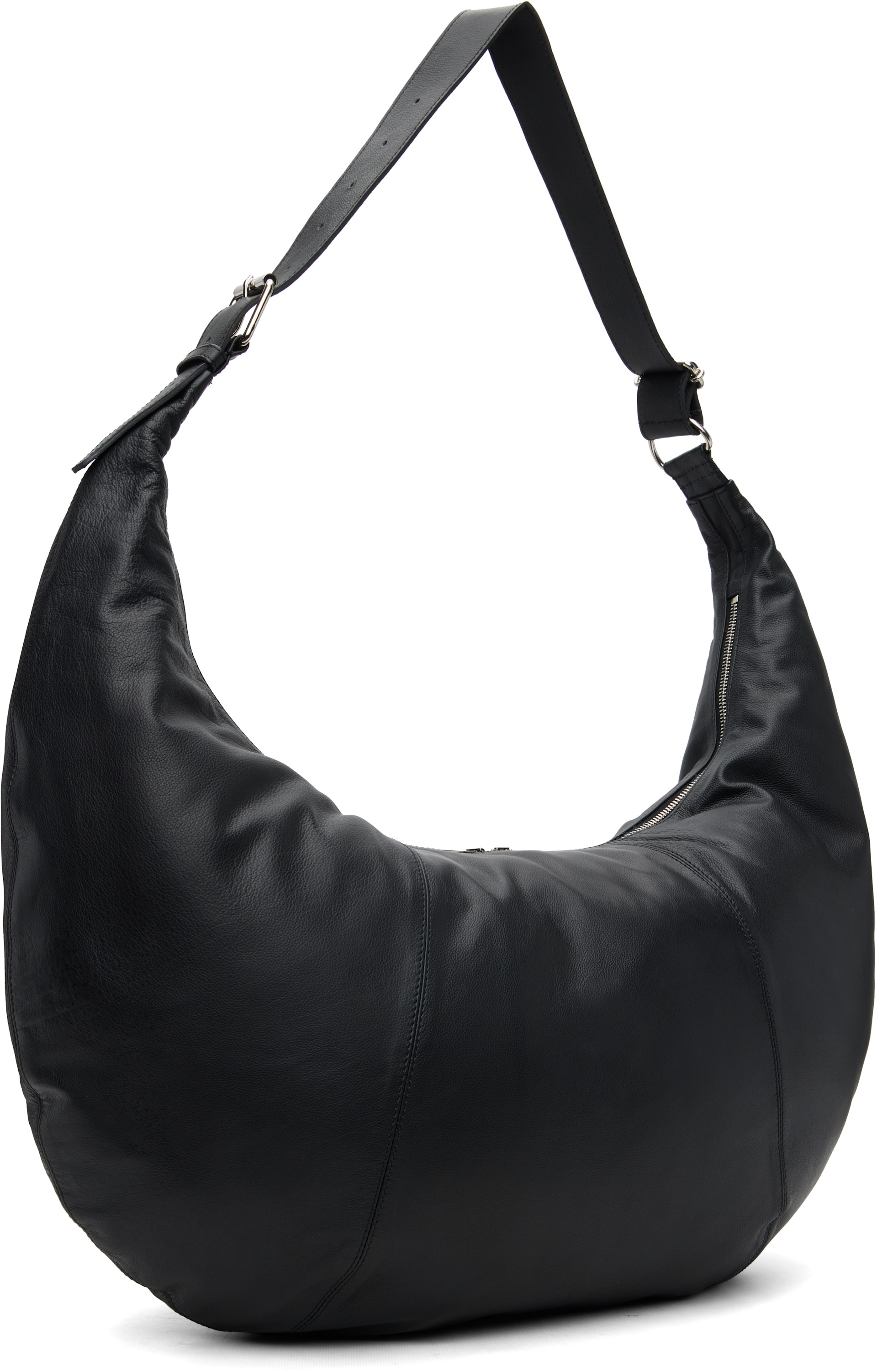 YOKE: Black Calf Leather Circle Bag | SSENSE
