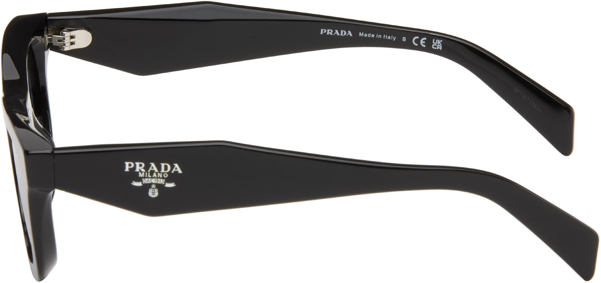 Prada Eyewear - 블랙 렉탱글 선글라스
