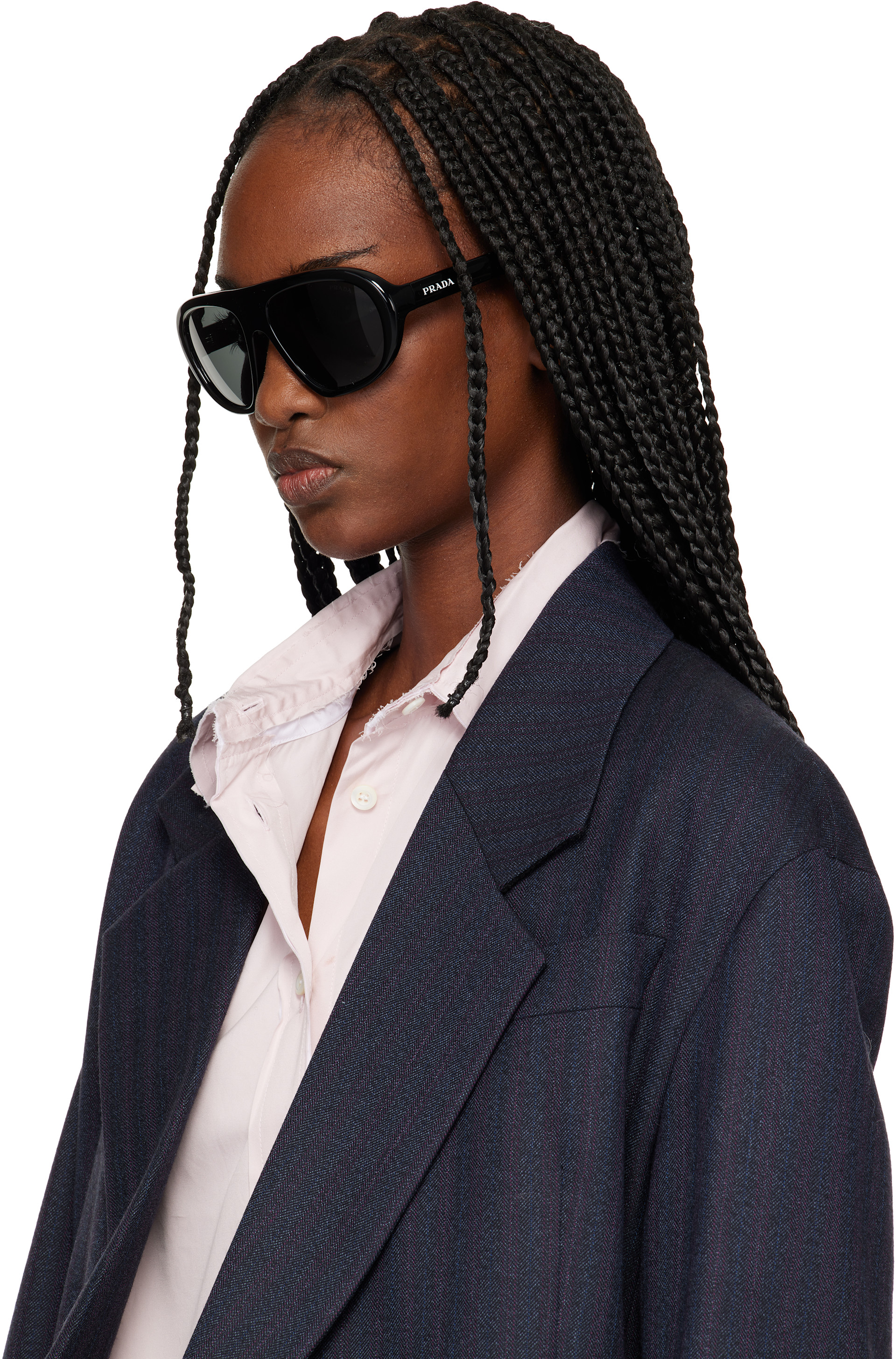Prada Eyewear: ブラック 'Prada Eyewear Collection' サングラス