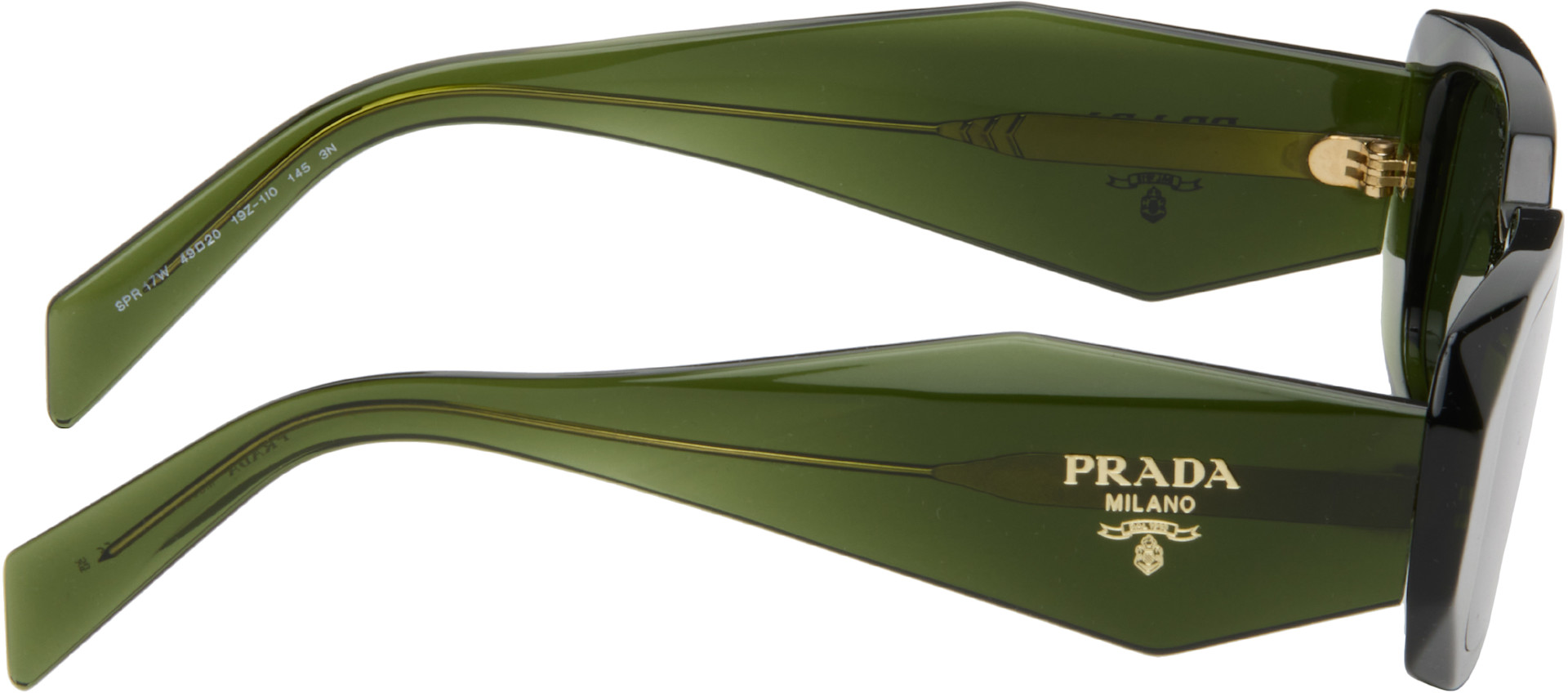 Prada Eyewear: Green 'Prada Symbole' Sunglasses | SSENSE Puerto Rico