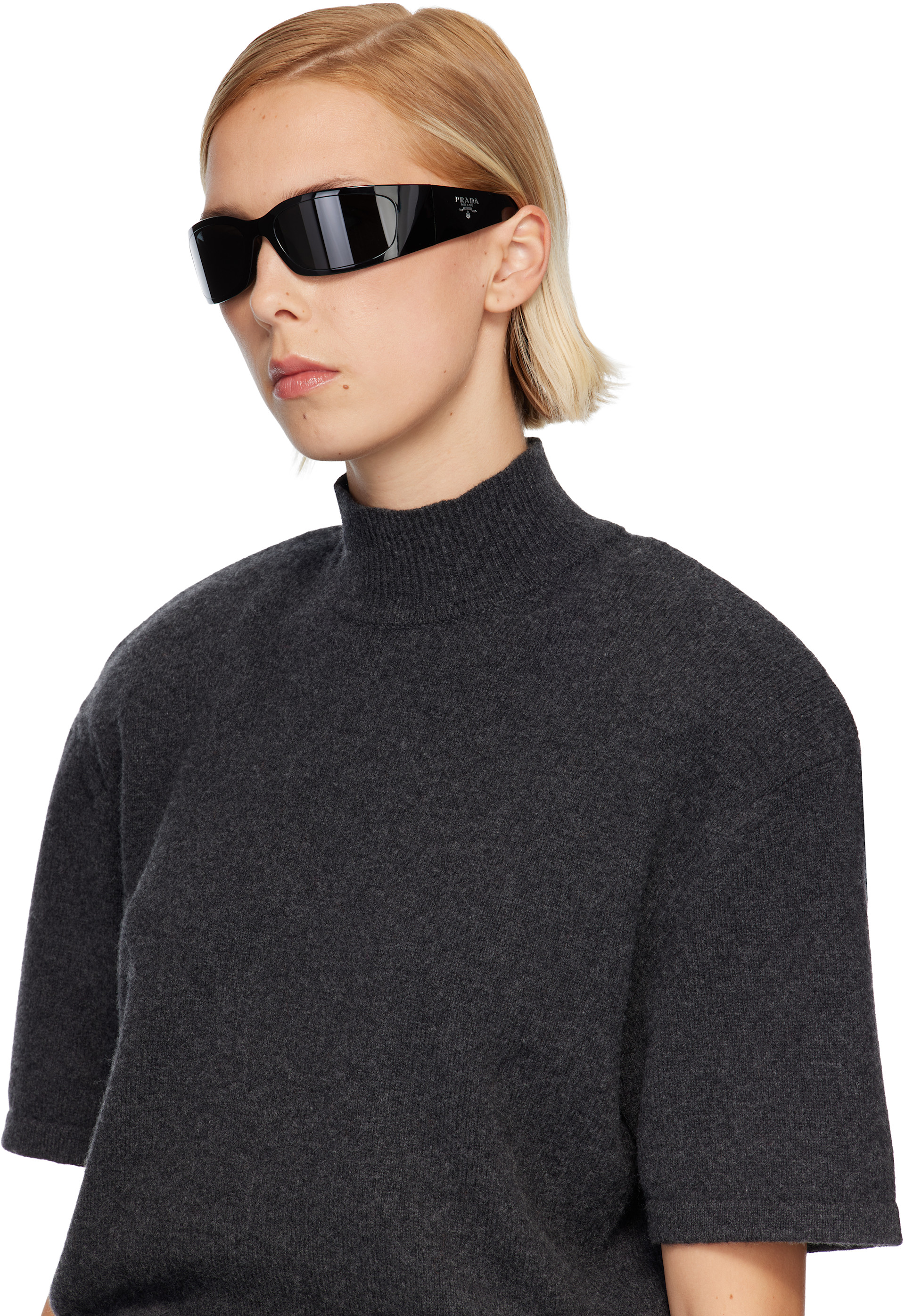 Prada Eyewear: Black 'Prada Symbole' Sunglasses | SSENSE Canada