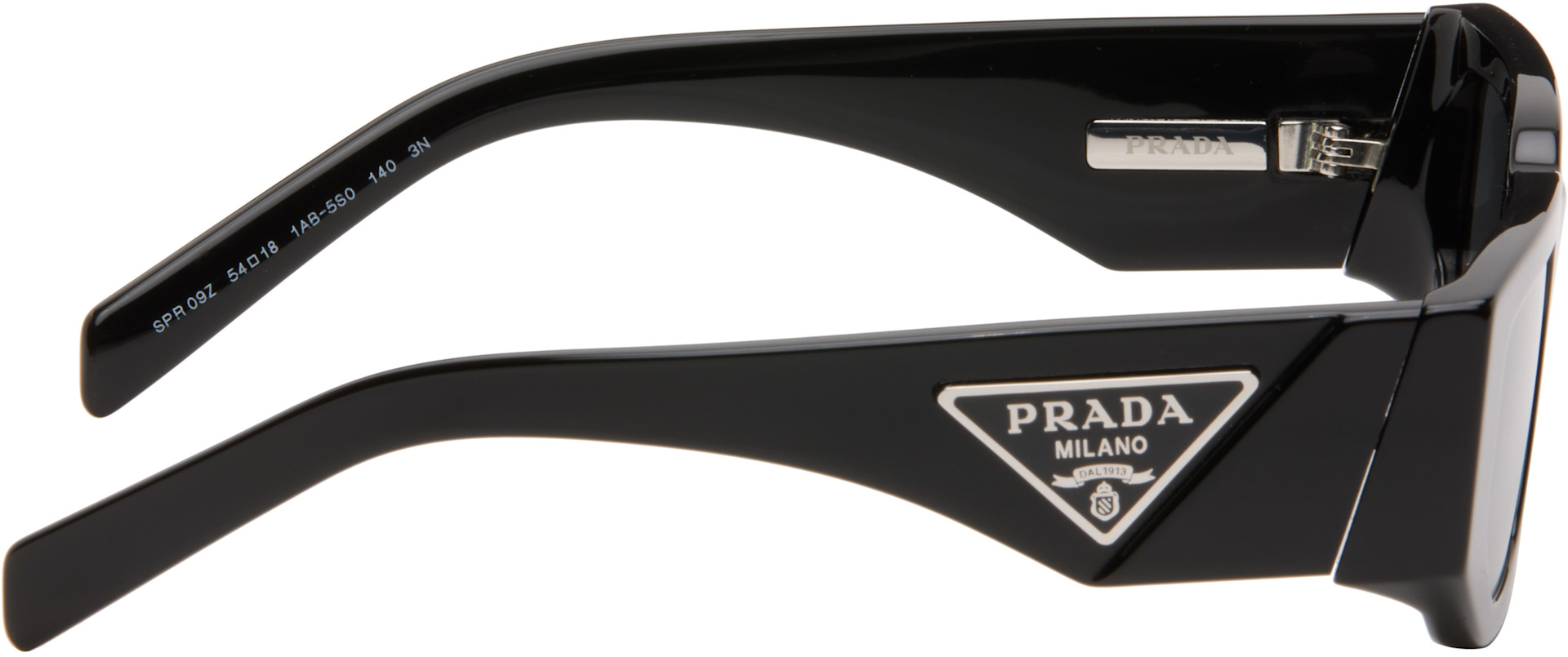 Prada Eyewear - Black Triangle Logo Sunglasses