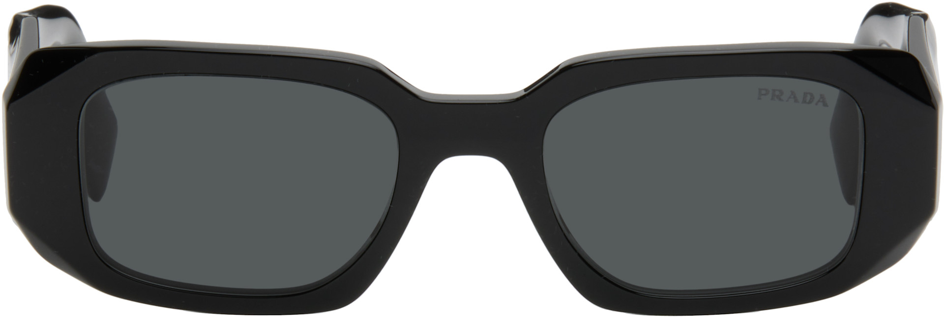 Prada Eyewear: Black 'Prada Symbole' Sunglasses | SSENSE