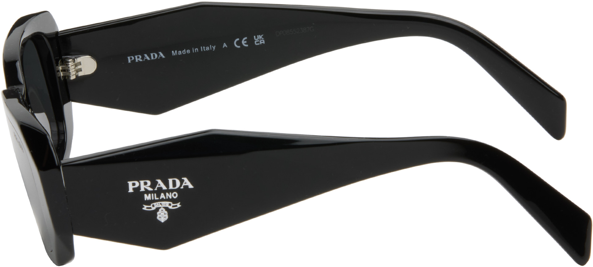 Prada Eyewear Symbole ブラックサングラス Prada Eyewear: Black 'Prada Symbole' Sunglasses | SSENSE