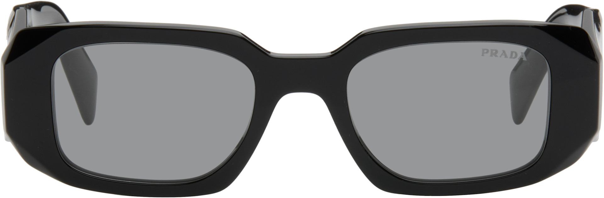 Prada Eyewear: Black 'Prada Symbole' Sunglasses | SSENSE