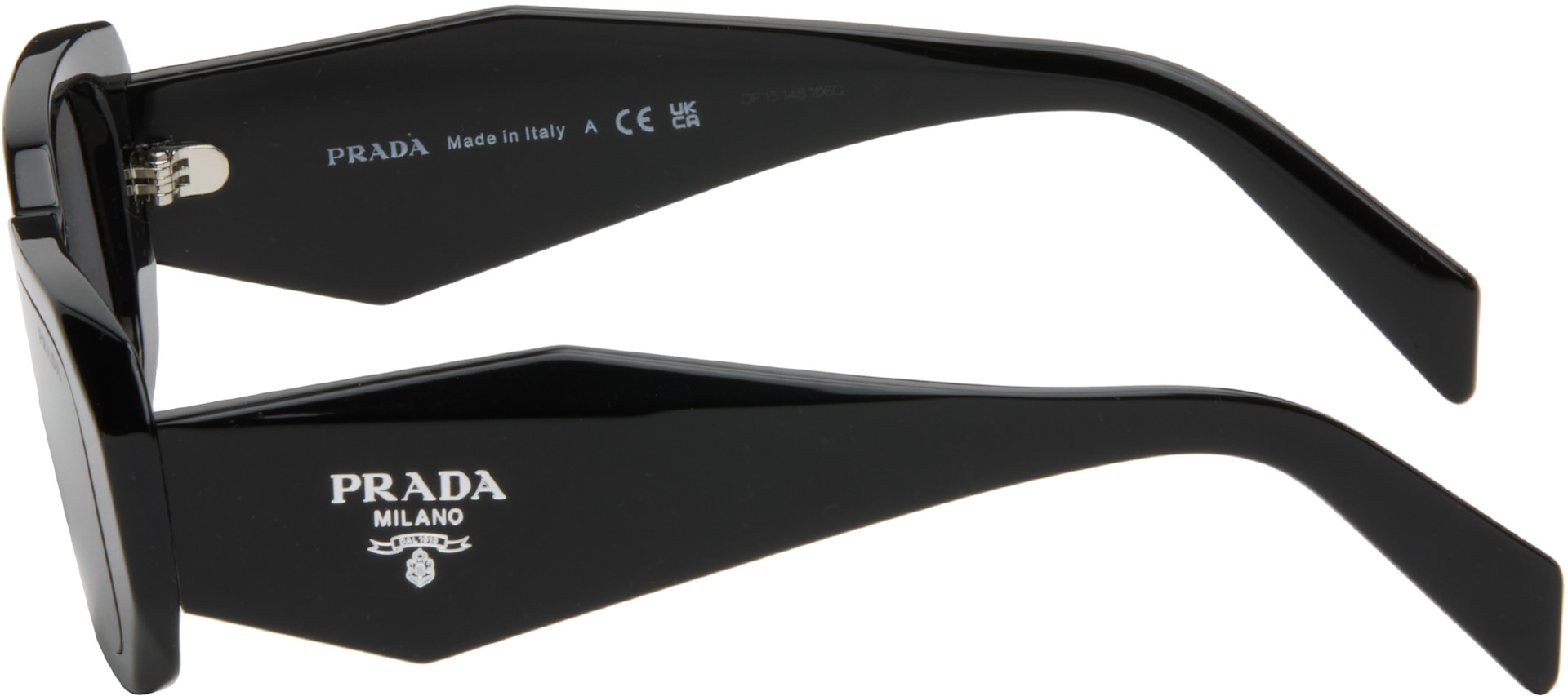 Prada Eyewear: Black 'Prada Symbole' Sunglasses | SSENSE