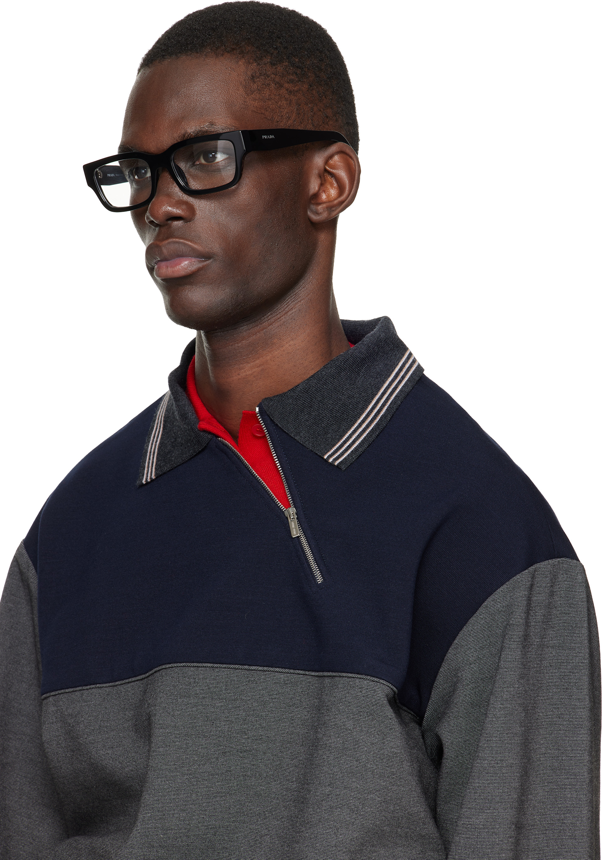 Prada Eyewear - ブラック スクエアメガネ
