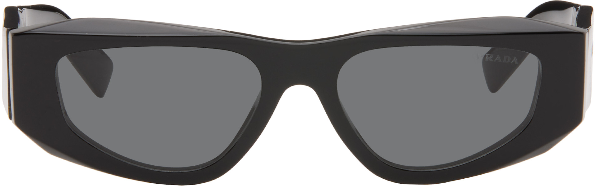 Prada Eyewear: Black 'Prada Symbole' Sunglasses | SSENSE
