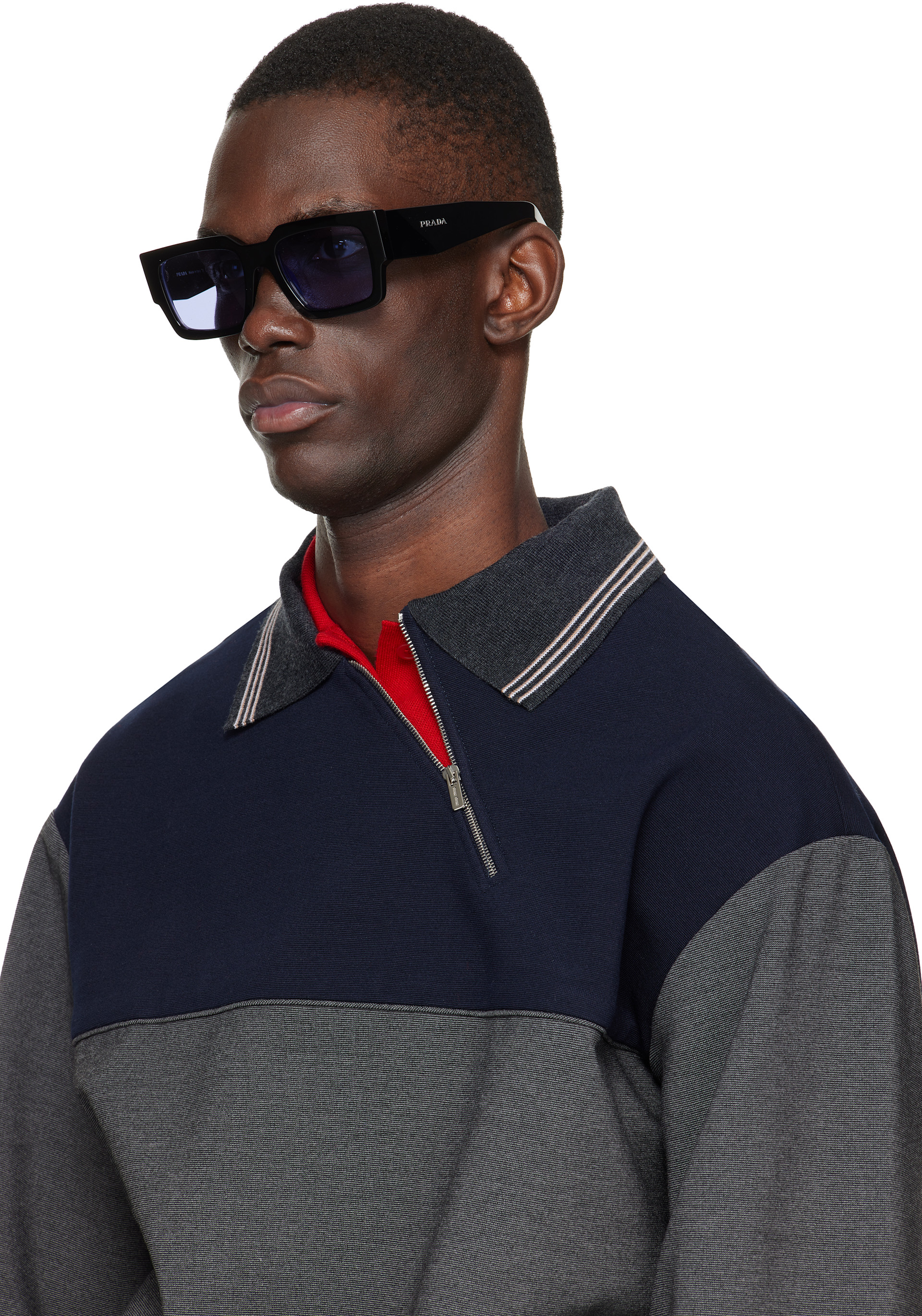 Prada Eyewear - 블랙 스퀘어 선글라스
