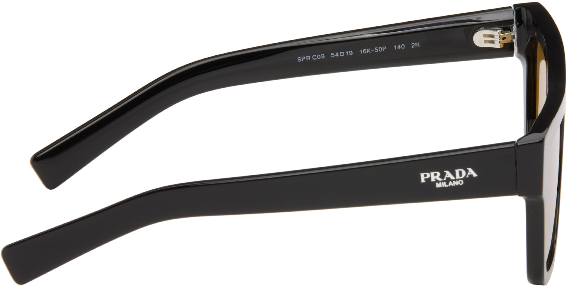 Prada Eyewear - 블랙 프라다 로고 선글라스