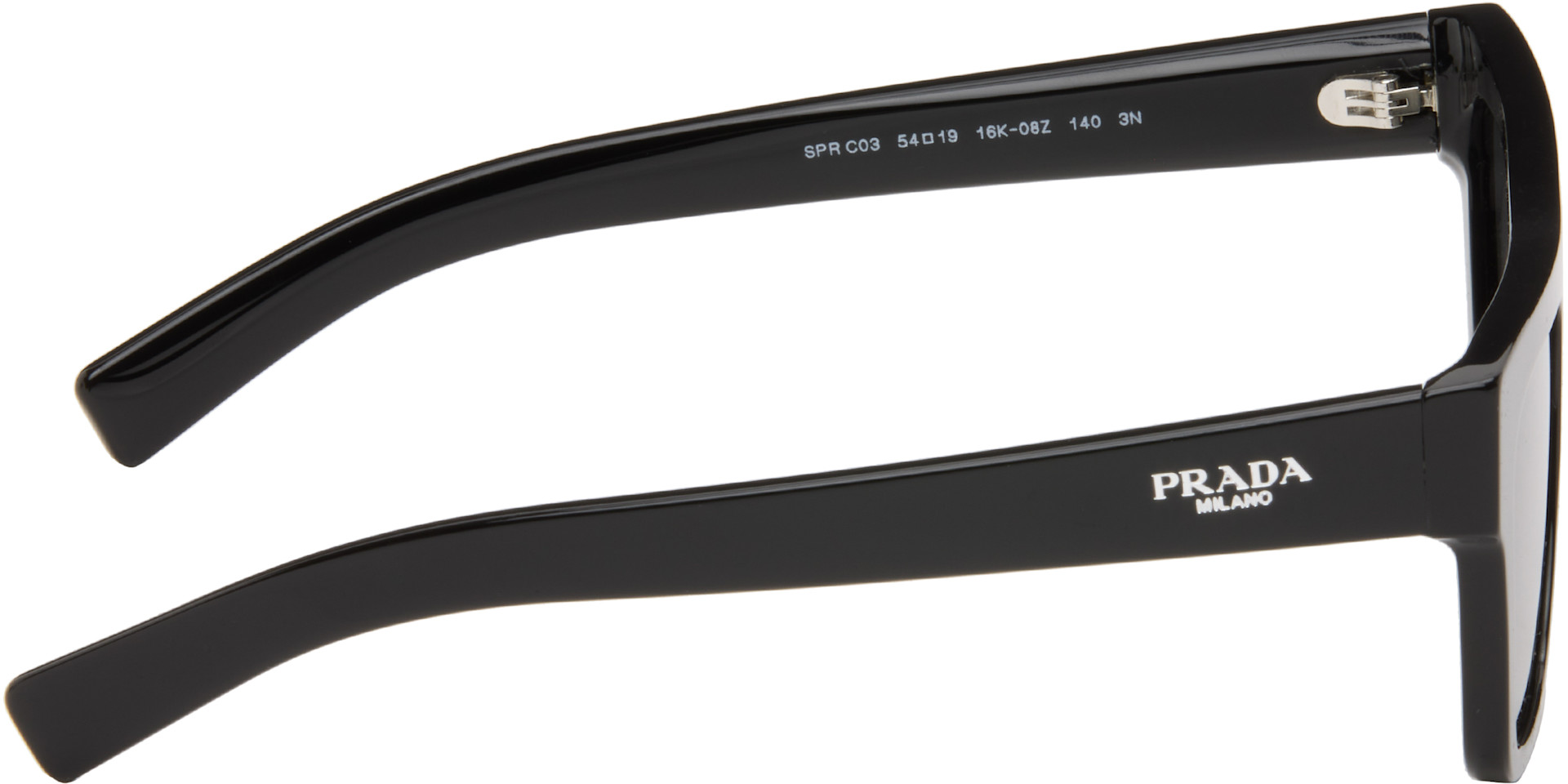 Prada Eyewear - 블랙 프라다 로고 선글라스