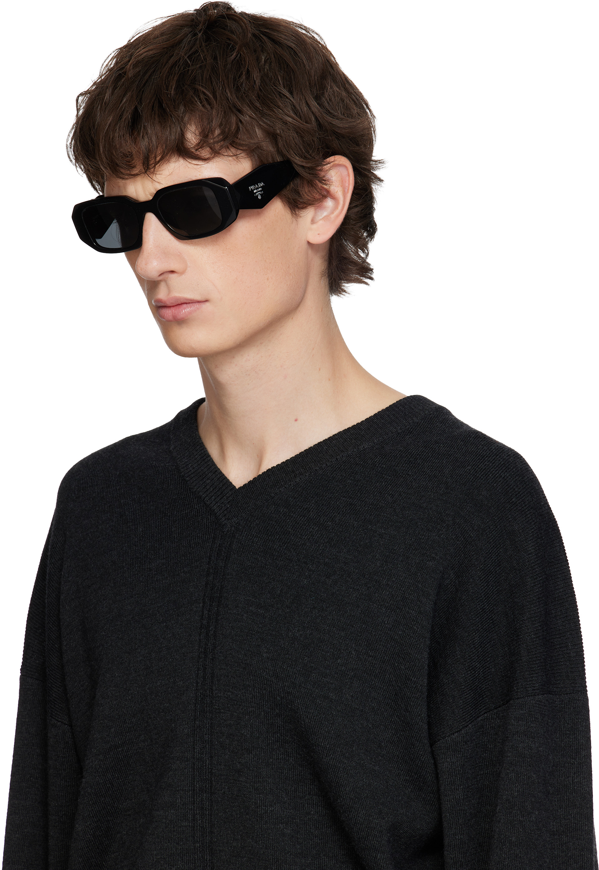 Prada Eyewear - Black 'Prada Symbole' Sunglasses