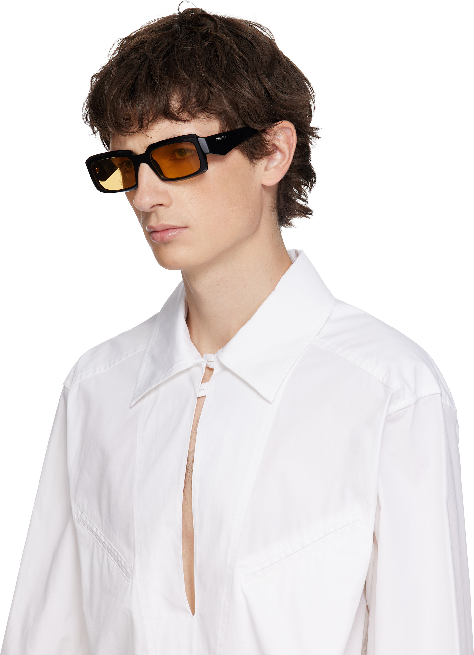 Prada Eyewear: Black PR 27ZS Sunglasses | SSENSE