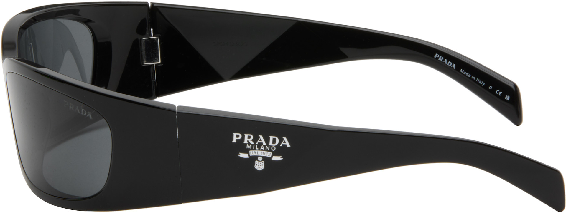 Prada Eyewear: Black 'Prada Symbole' Sunglasses | SSENSE